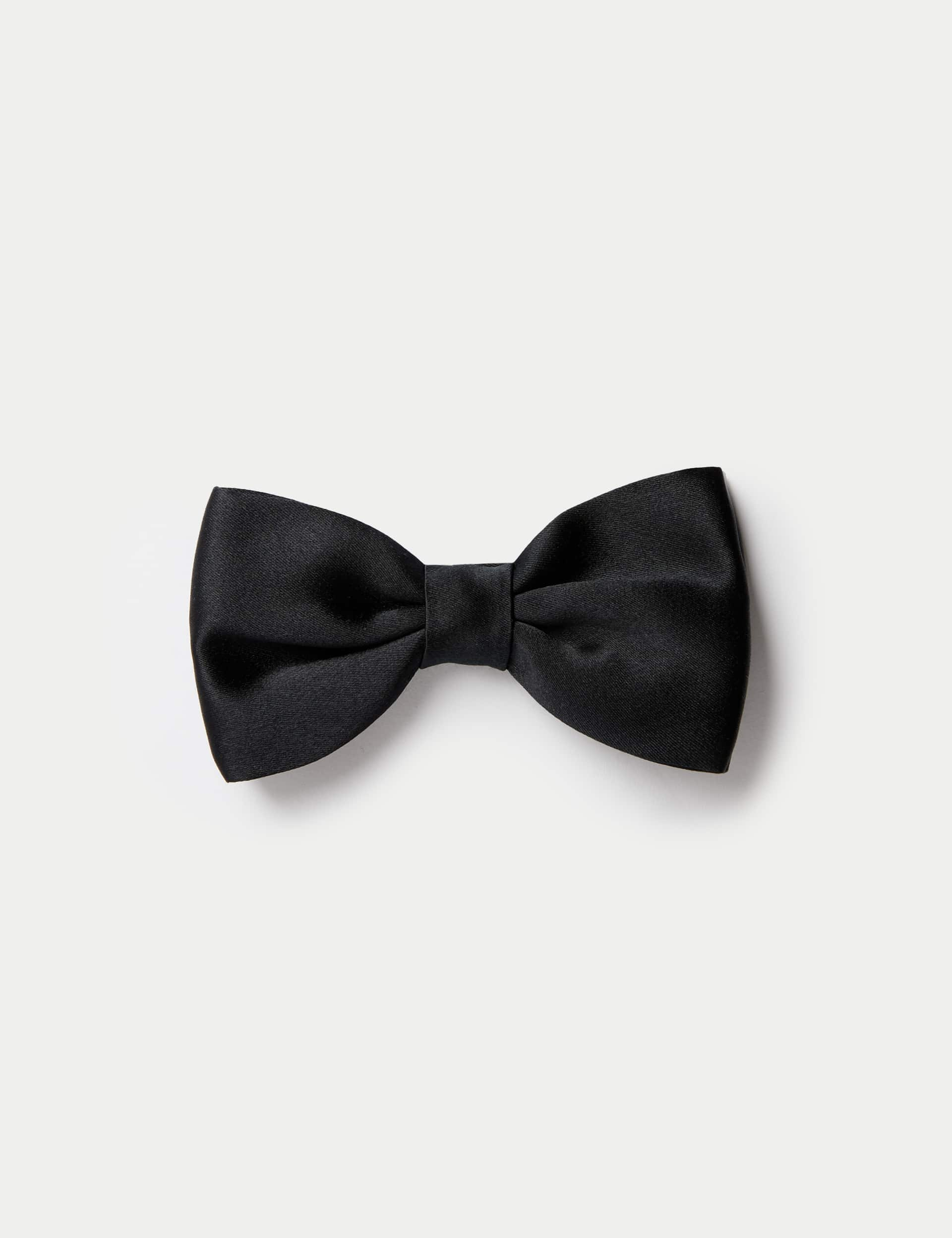 Jaeger Men's Pure Silk Bow Tie - one size - Black, Black