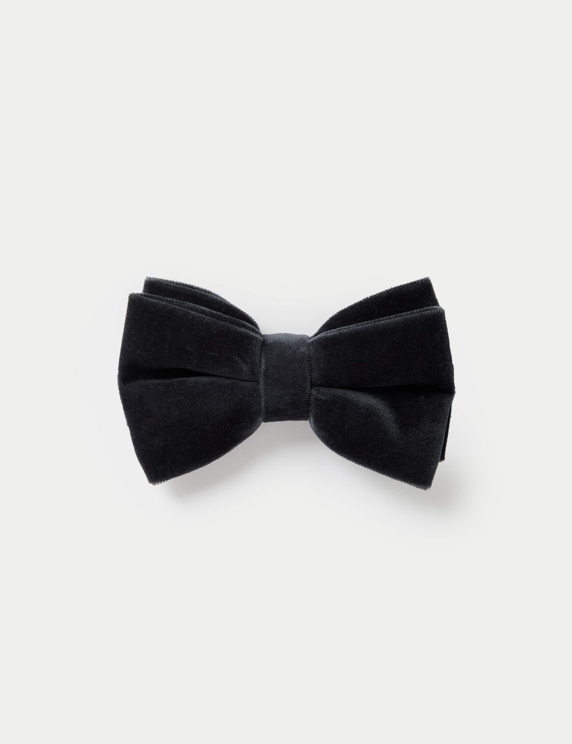 Jaeger Men's Velvet Bow Tie - one size - Grey, Black,Burgundy,Grey