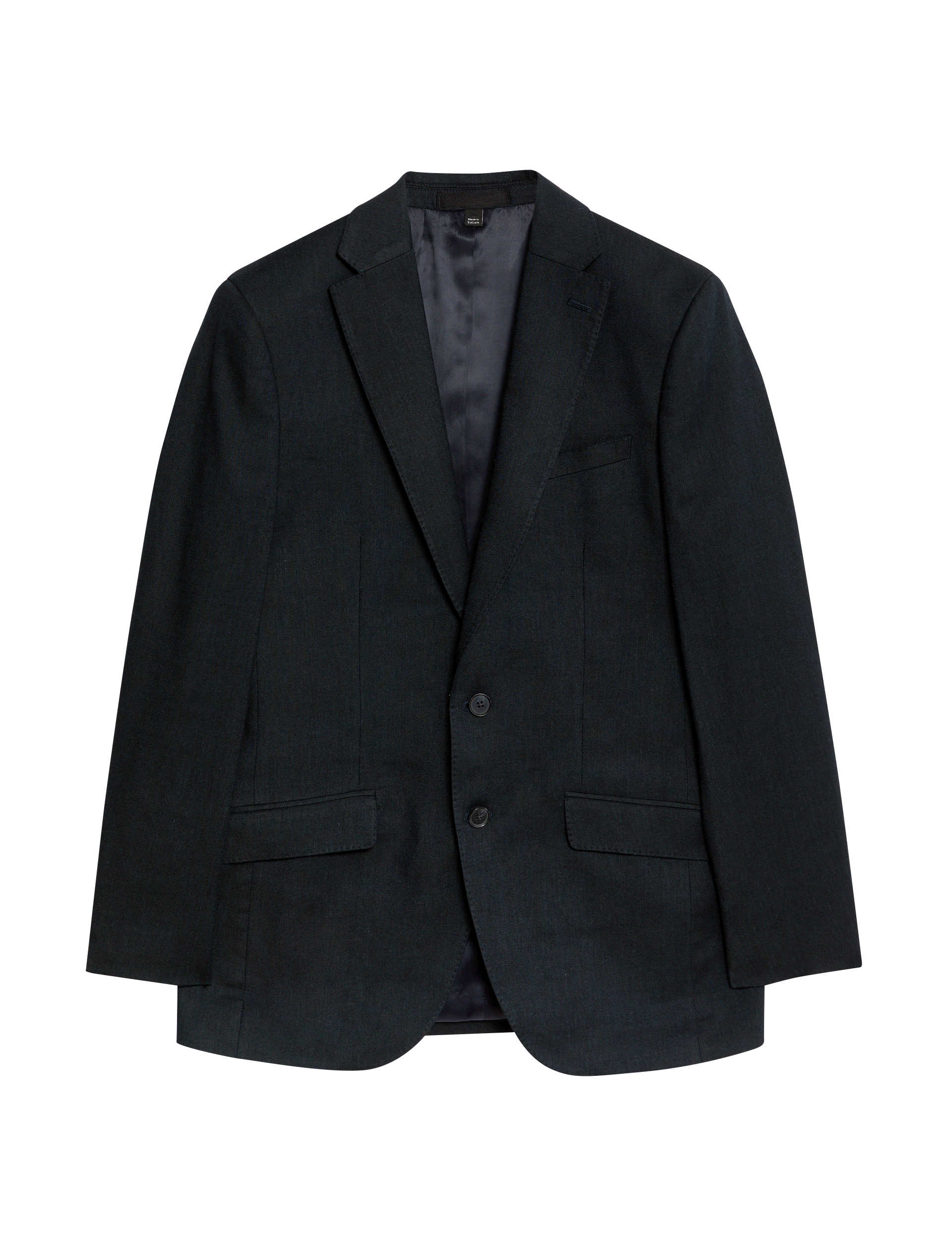 Autograph Men's Tailored Fit Italian Linen Blend Suit Jacket - 42REG - Navy, Navy,Sand