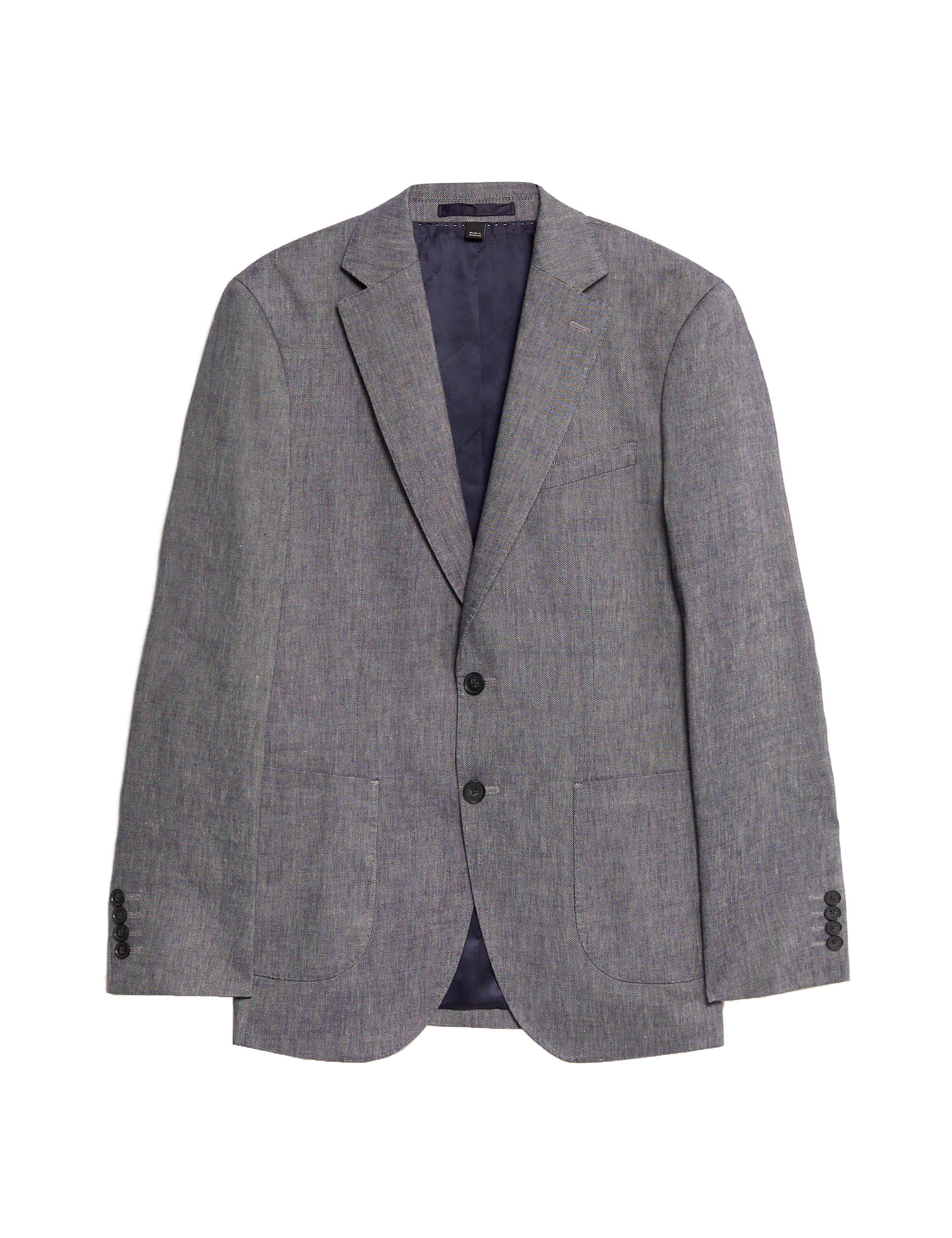 Autograph Men's Tailored Fit Linen Blend Twill Blazer - 42REG - Navy, Grey,Navy,Sand