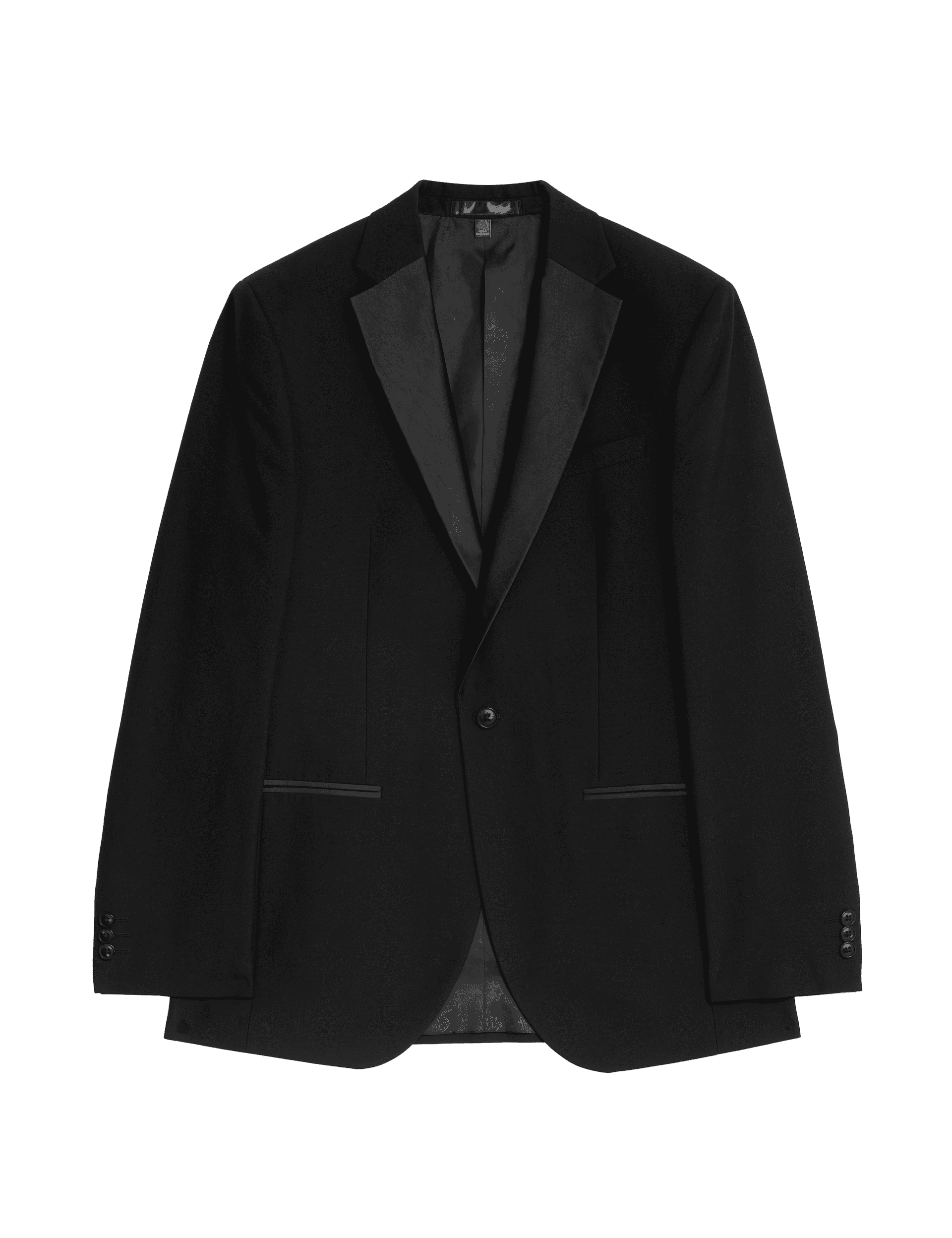 M&S Collection Men's Slim Fit Tuxedo Jacket - 42SHT - Black, Black