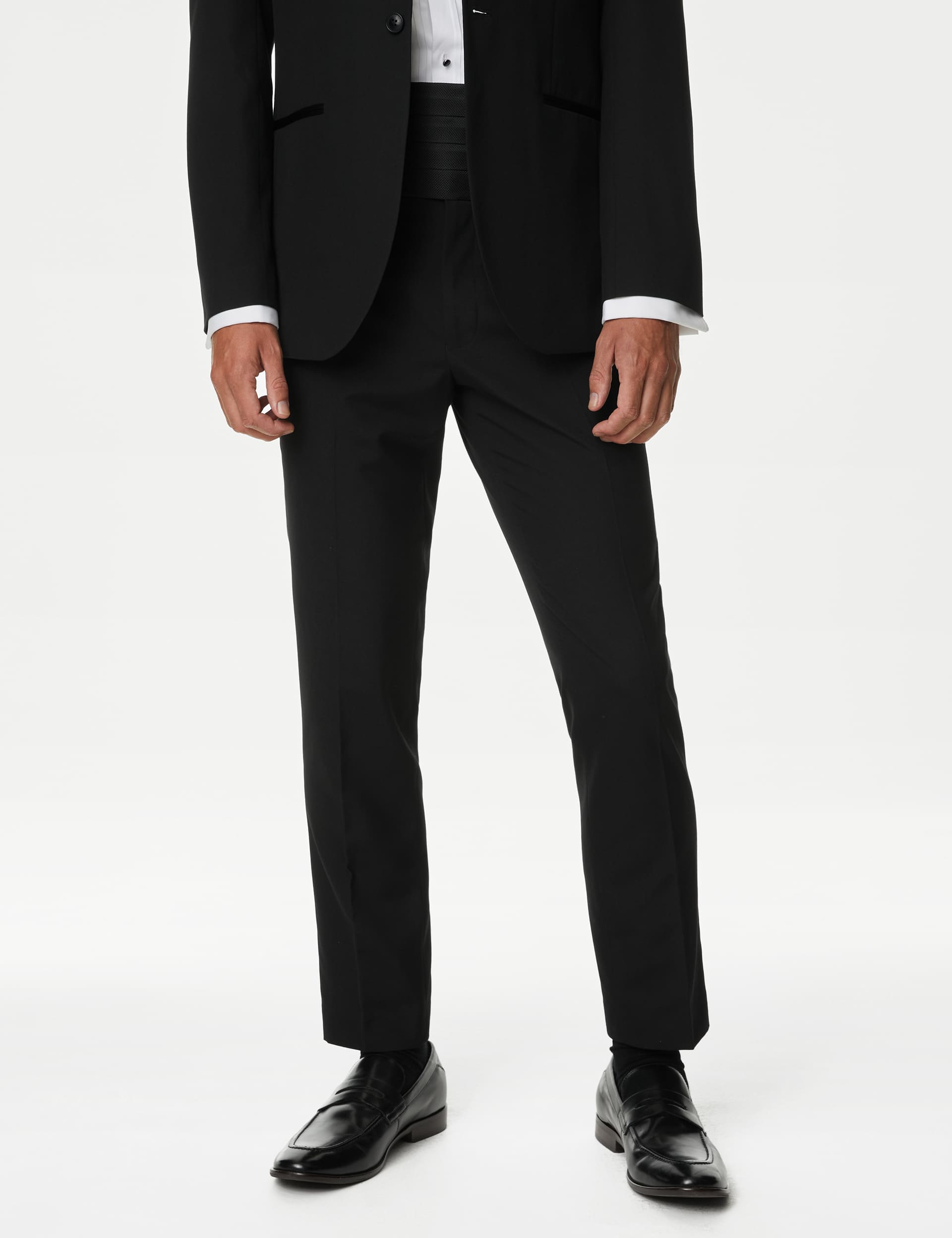 M&S Men's Slim Fit Tuxedo Trousers