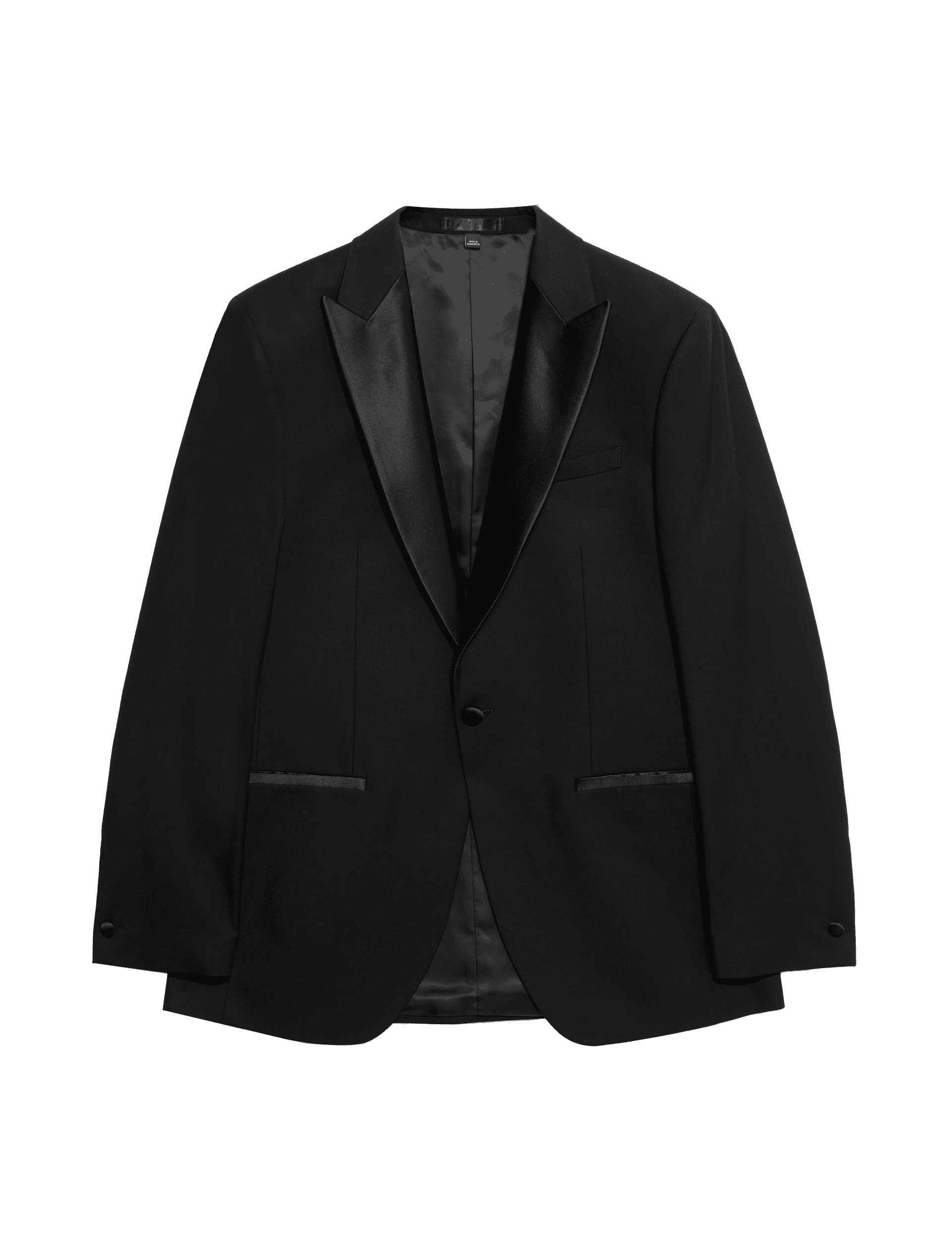 M&S Collection Men's Slim Fit Stretch Tuxedo Jacket - 44REG - Black, Black