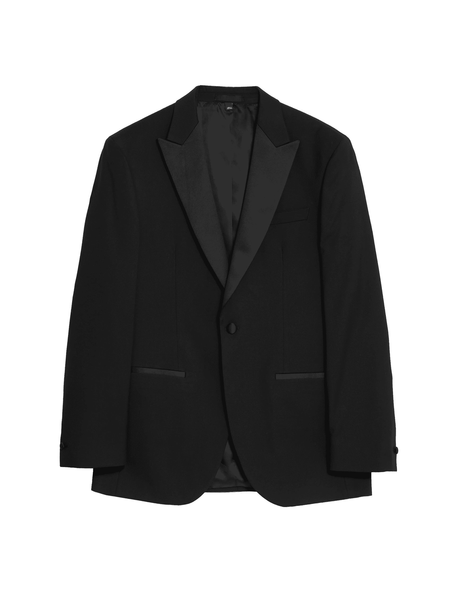 M&S Collection Men's Regular Fit Stretch Tuxedo Jacket - 42REG - Black, Black