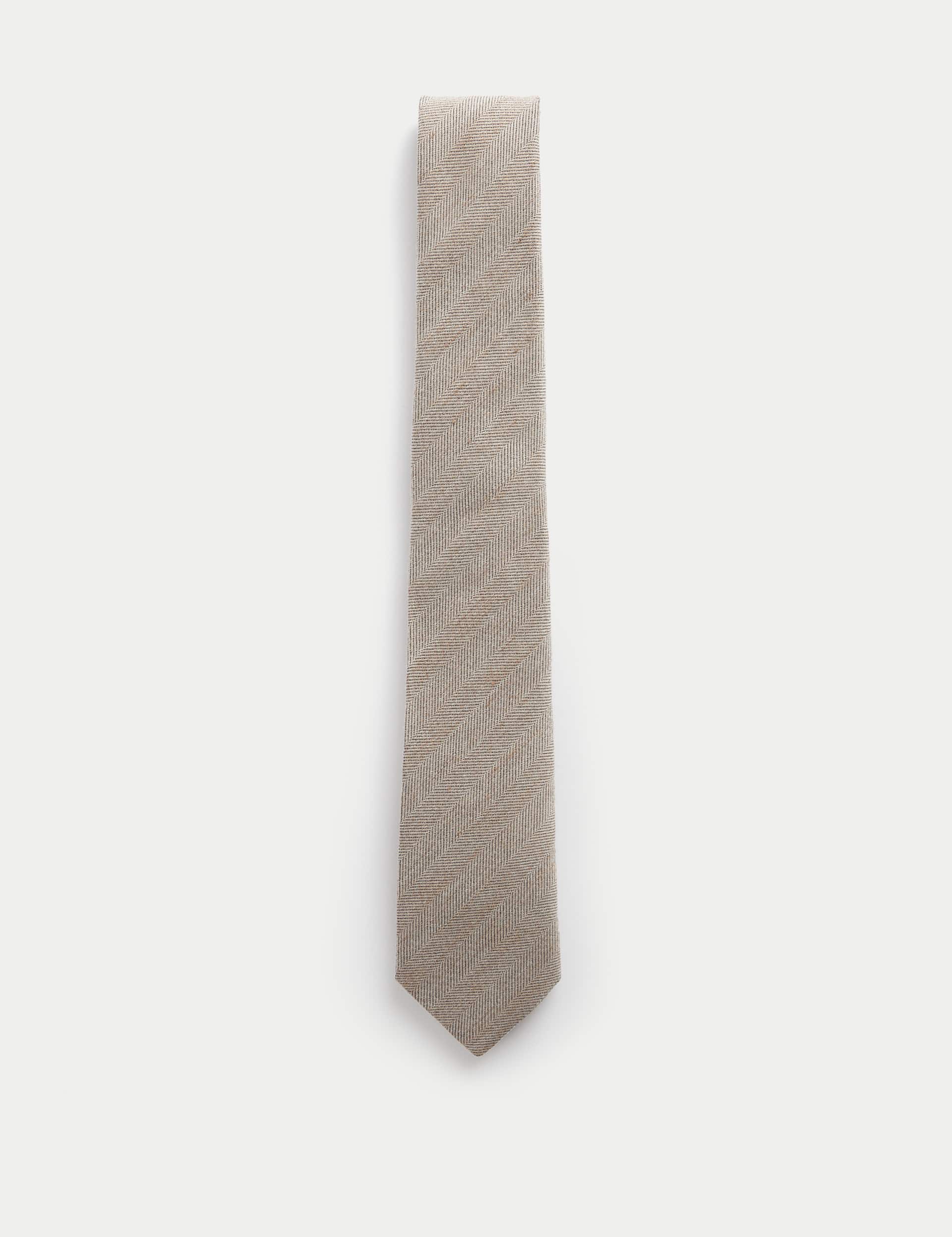 Jaeger Men's Herringbone Silk Blend Tie