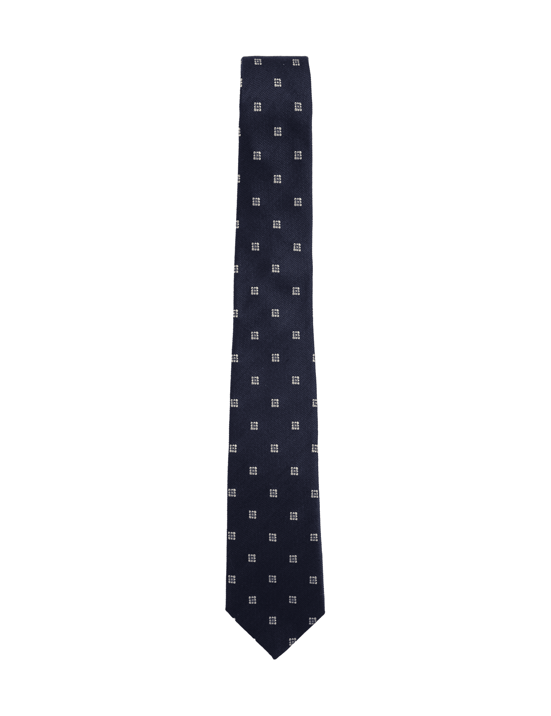 Jaeger Men's Geometric Silk Rich Tie - Navy Mix, Navy Mix