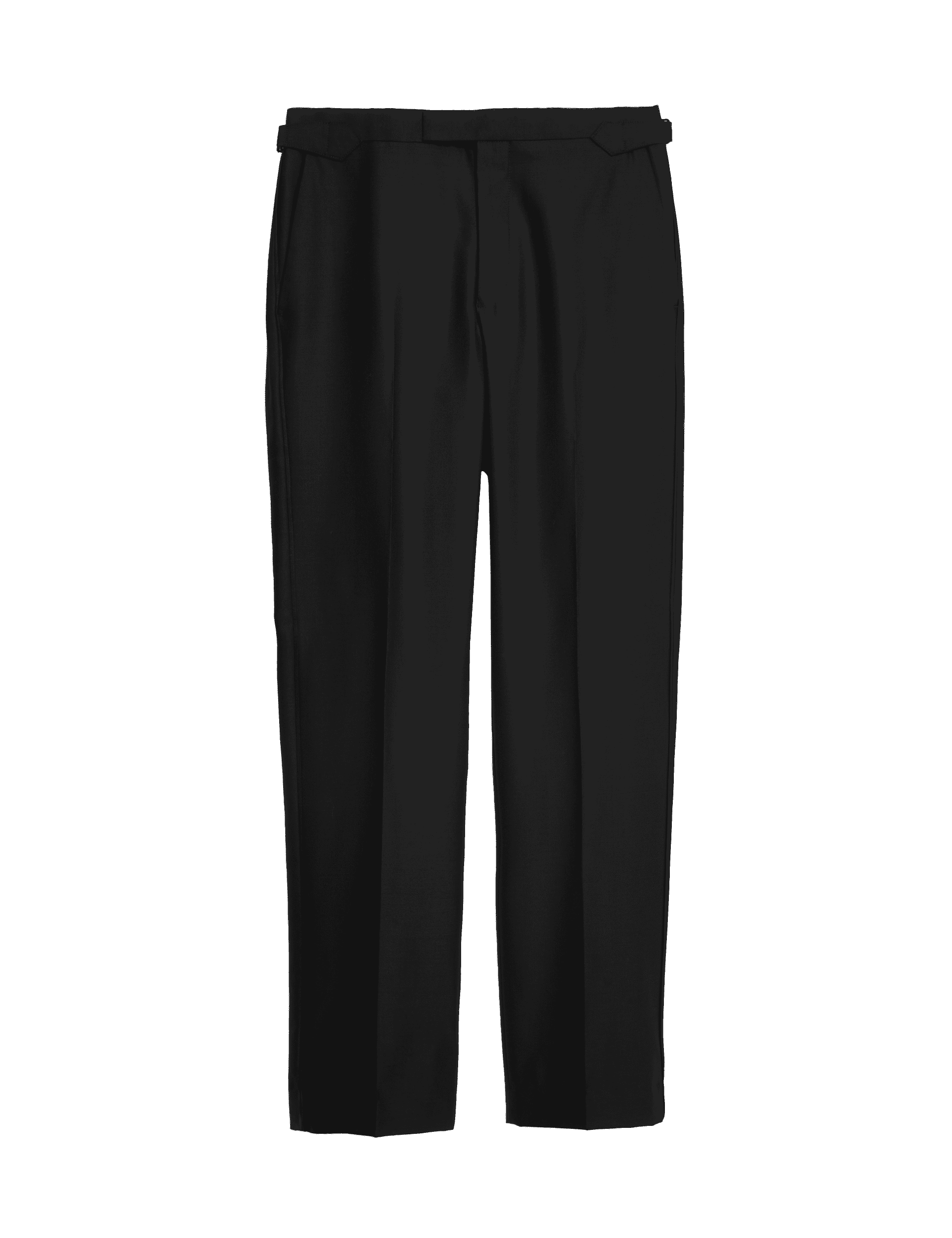 M&S Sartorial Men's Regular Fit British Pure Wool Tuxedo Trousers - 36REG - Black, Black