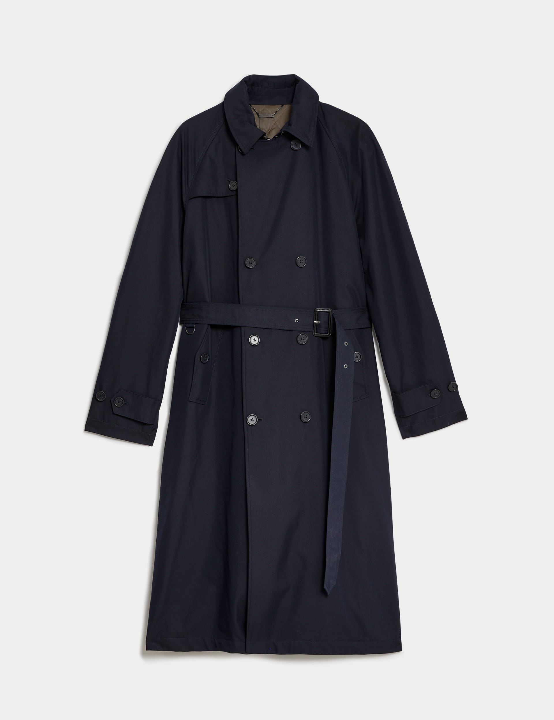Jaeger Men's Cotton Rich Padded Trench Coat with Wool