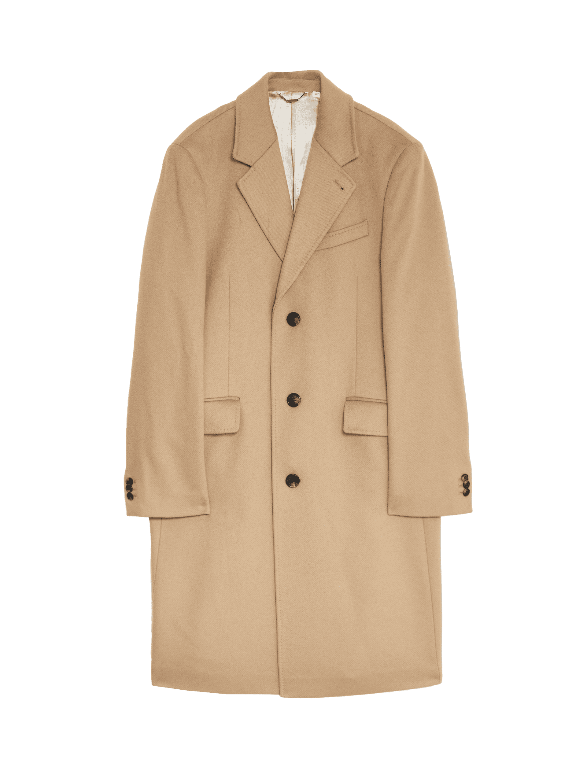 Jaeger Men's Italian Wool & Cashmere Blend Revere Coat - Camel, Camel