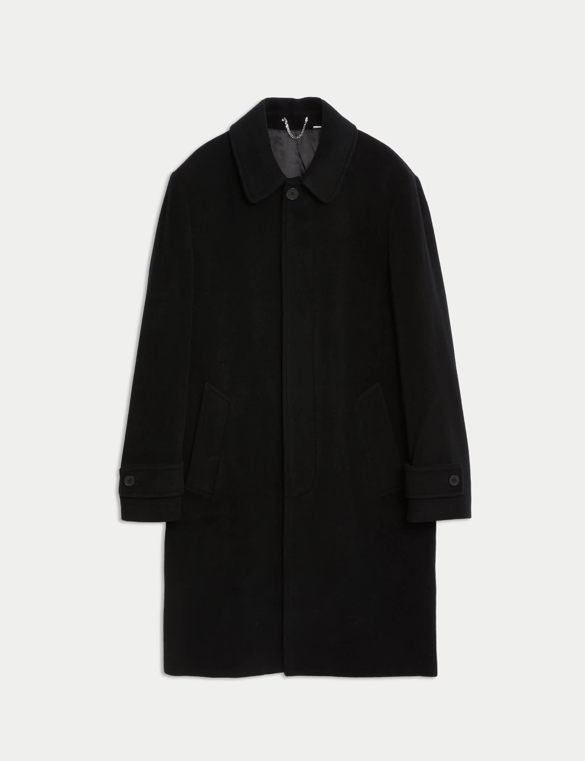 Autograph Men's Wool Rich Collar Coat with Cashmere