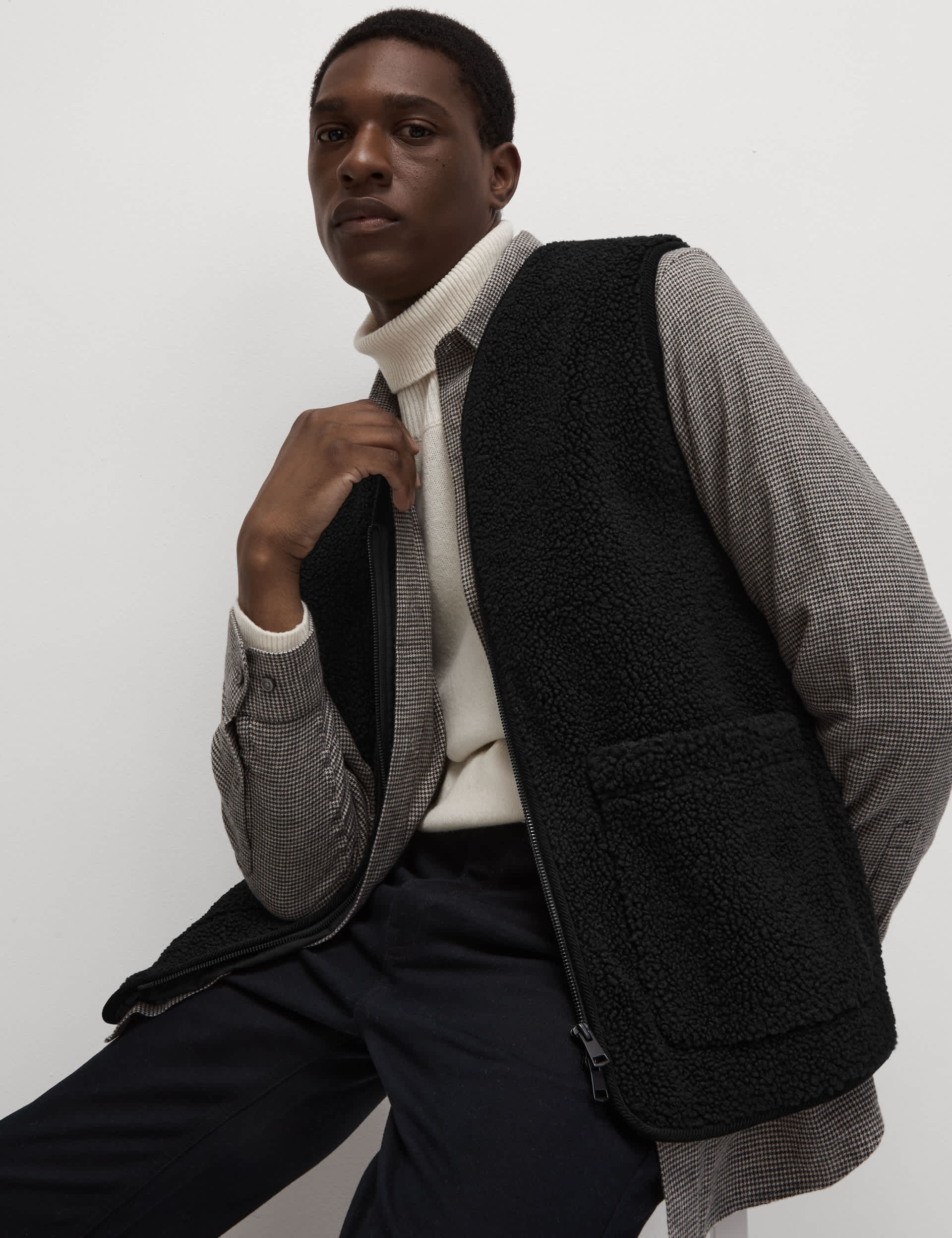 M&S Men's Borg Gilet
