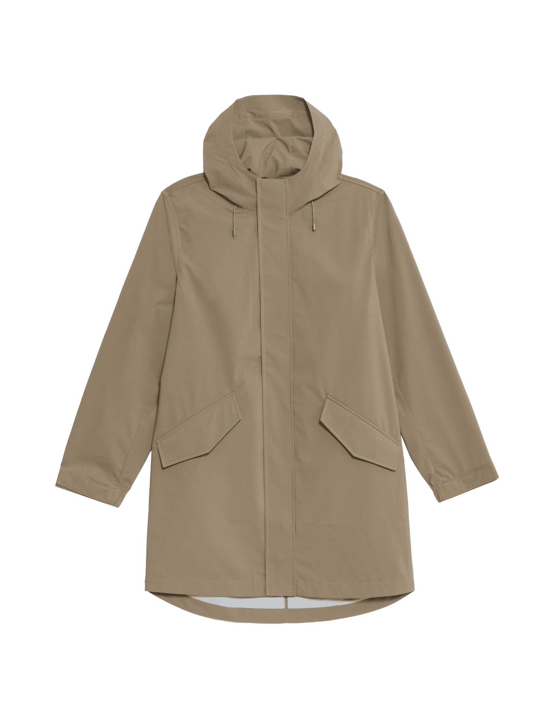 M&S Collection Men's Hooded Mac with Stormwear - L - Light Brown, Navy,Dark Khaki,Light Brown