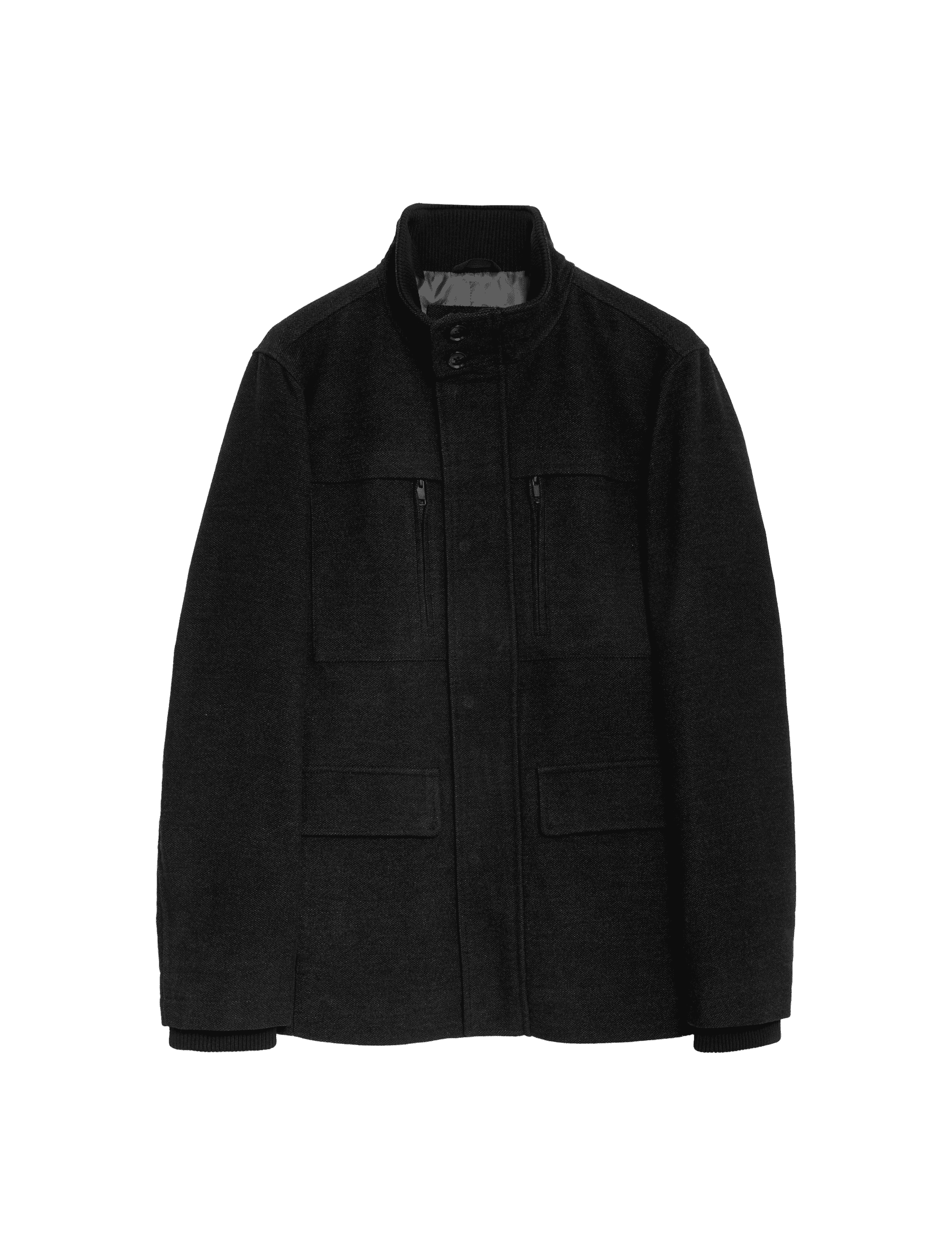 M&S Collection Men's Moleskin Jacket - XXXLREG - Black Mix, Black Mix