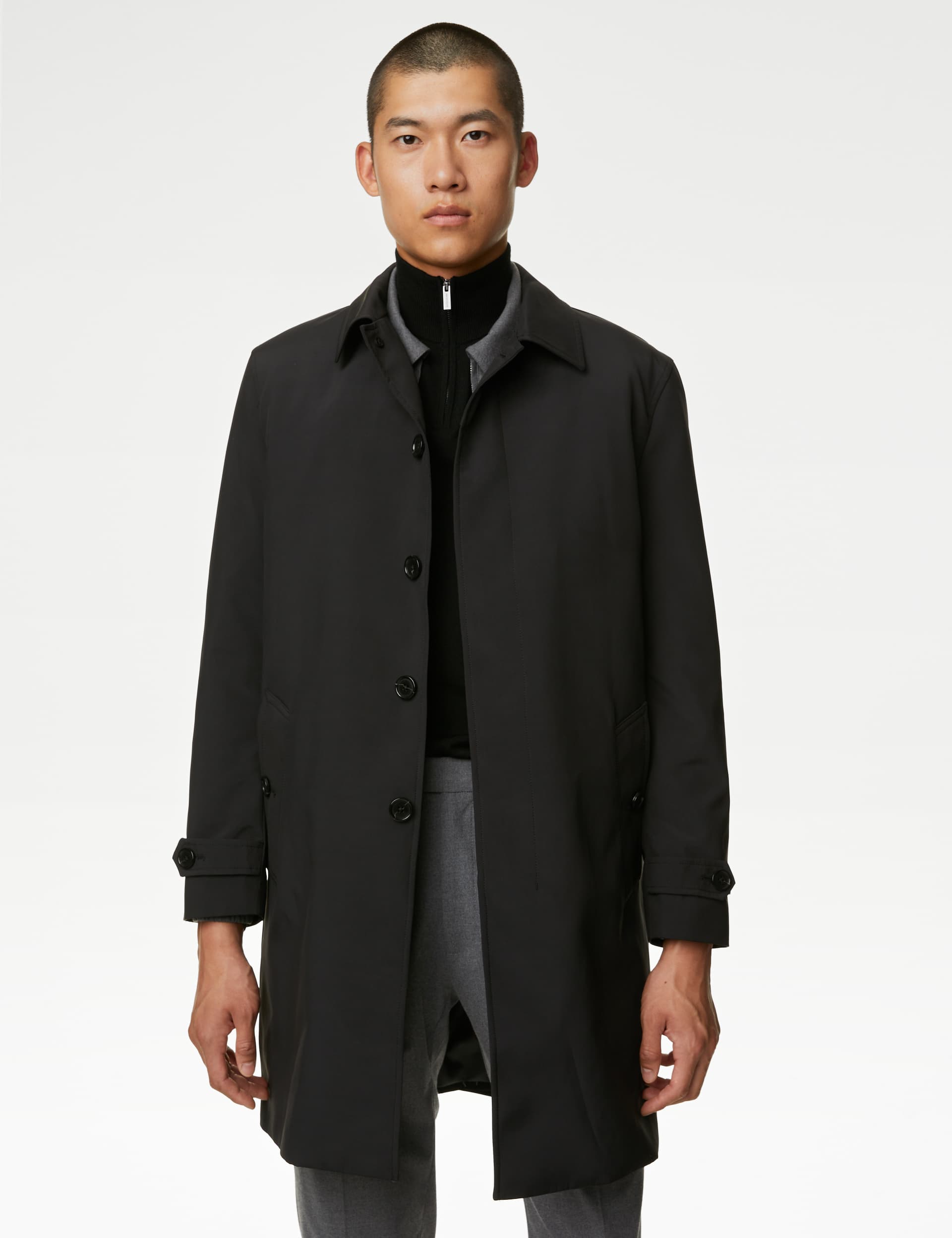M&S Men's Padded Mac with Stormwear 