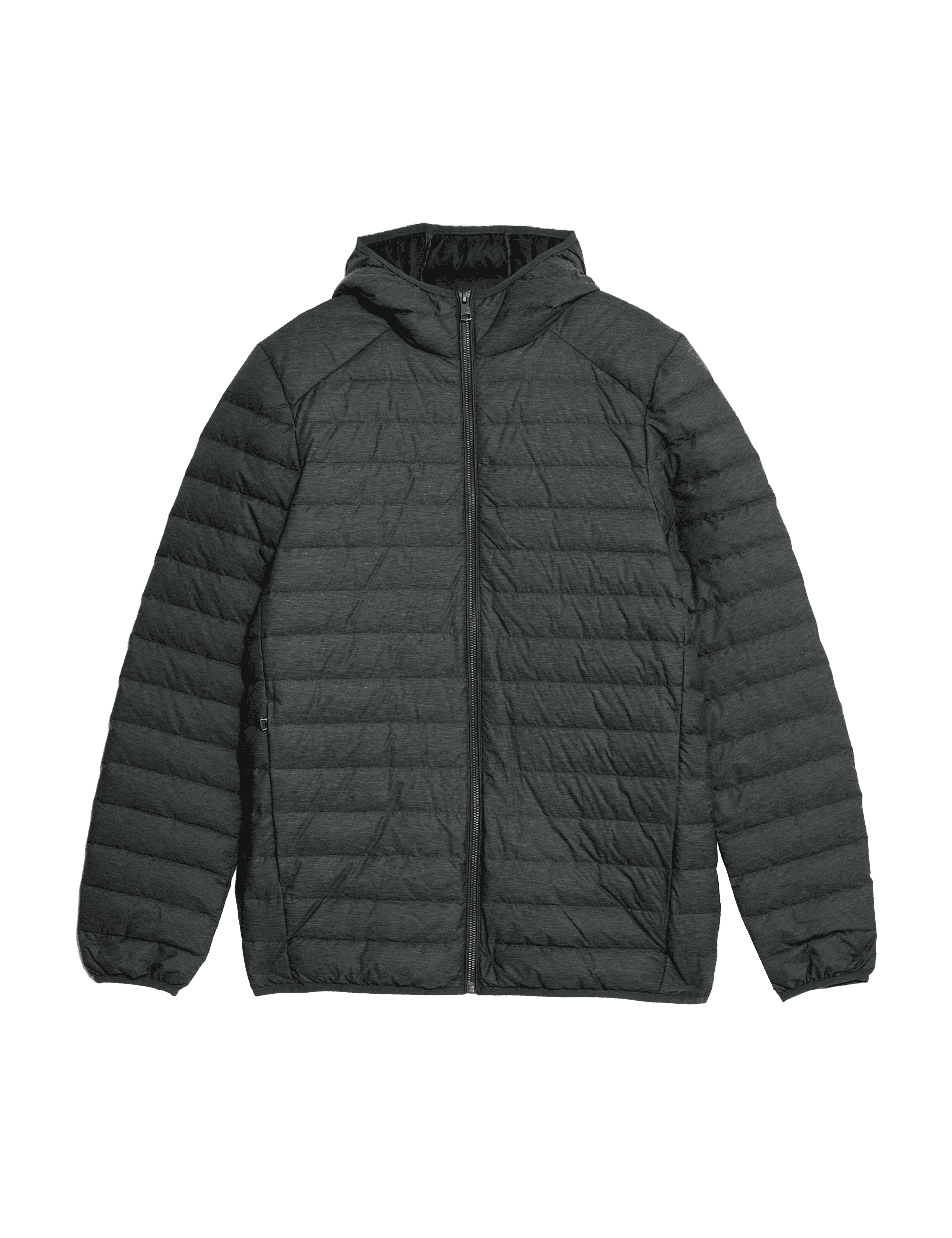 M&S Collection Men's Feather and Down Jacket with Stormwear - LREG - Grey, Navy,Black,Grey