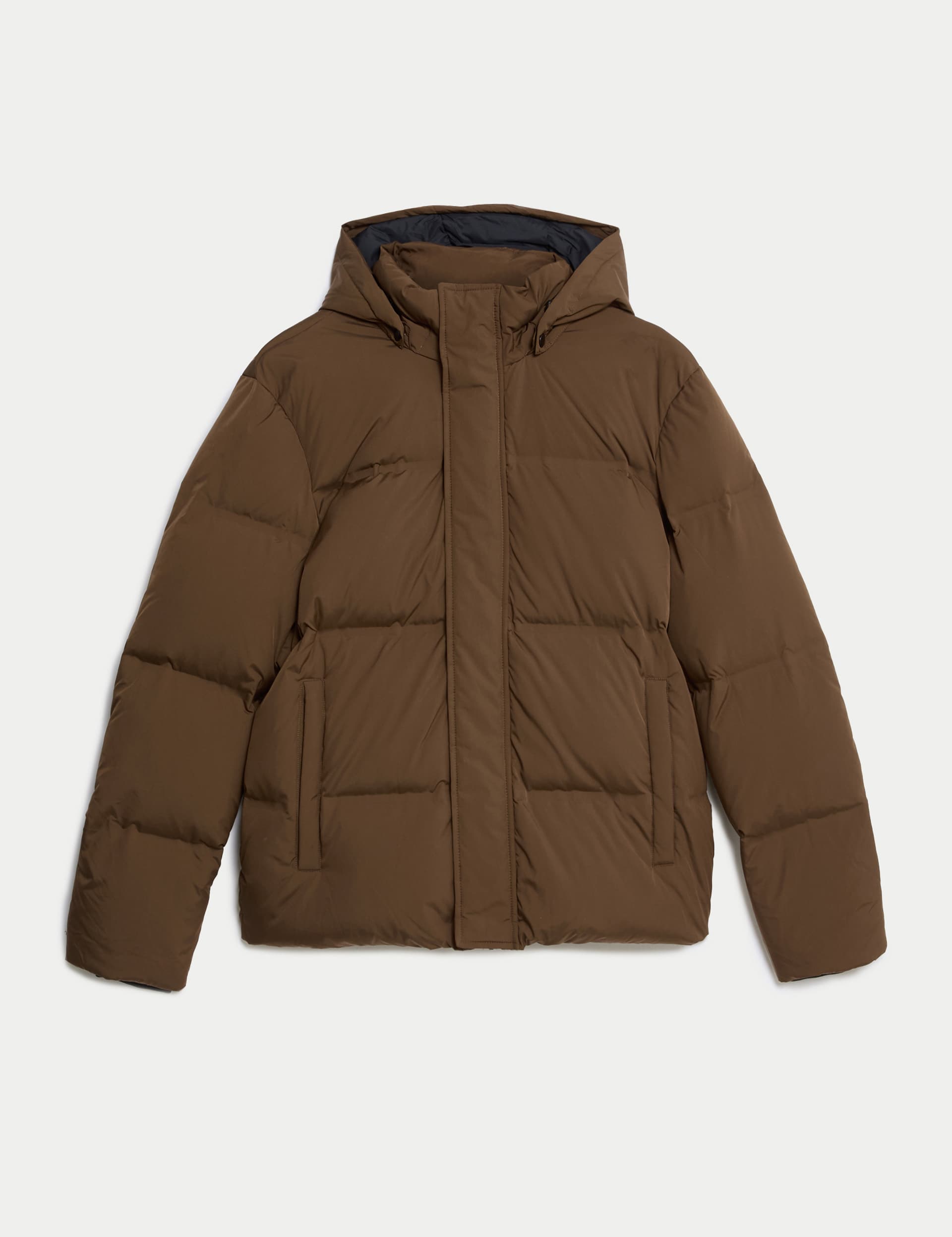 M&S Men's Feather and Down Padded Hooded Puffer Jacket