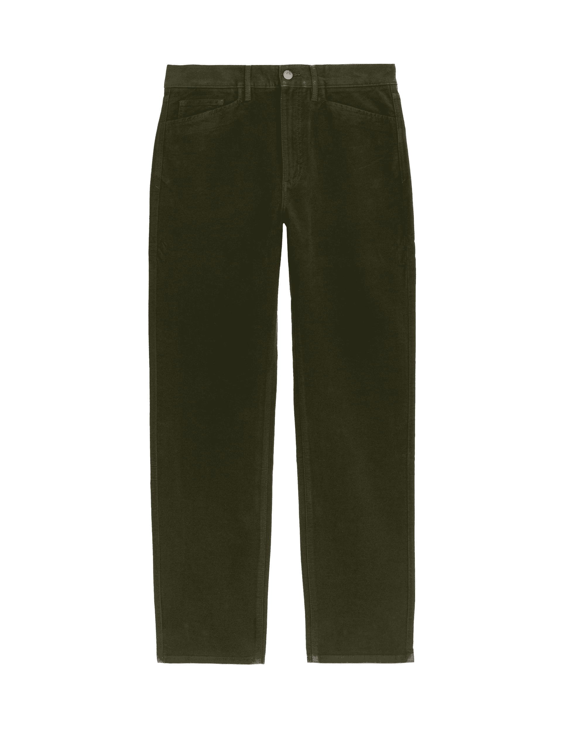 M&S Collection Men's Regular Fit Italian Moleskin 5 Pocket Trousers - 38/31 - Dark Khaki, Dark Navy,