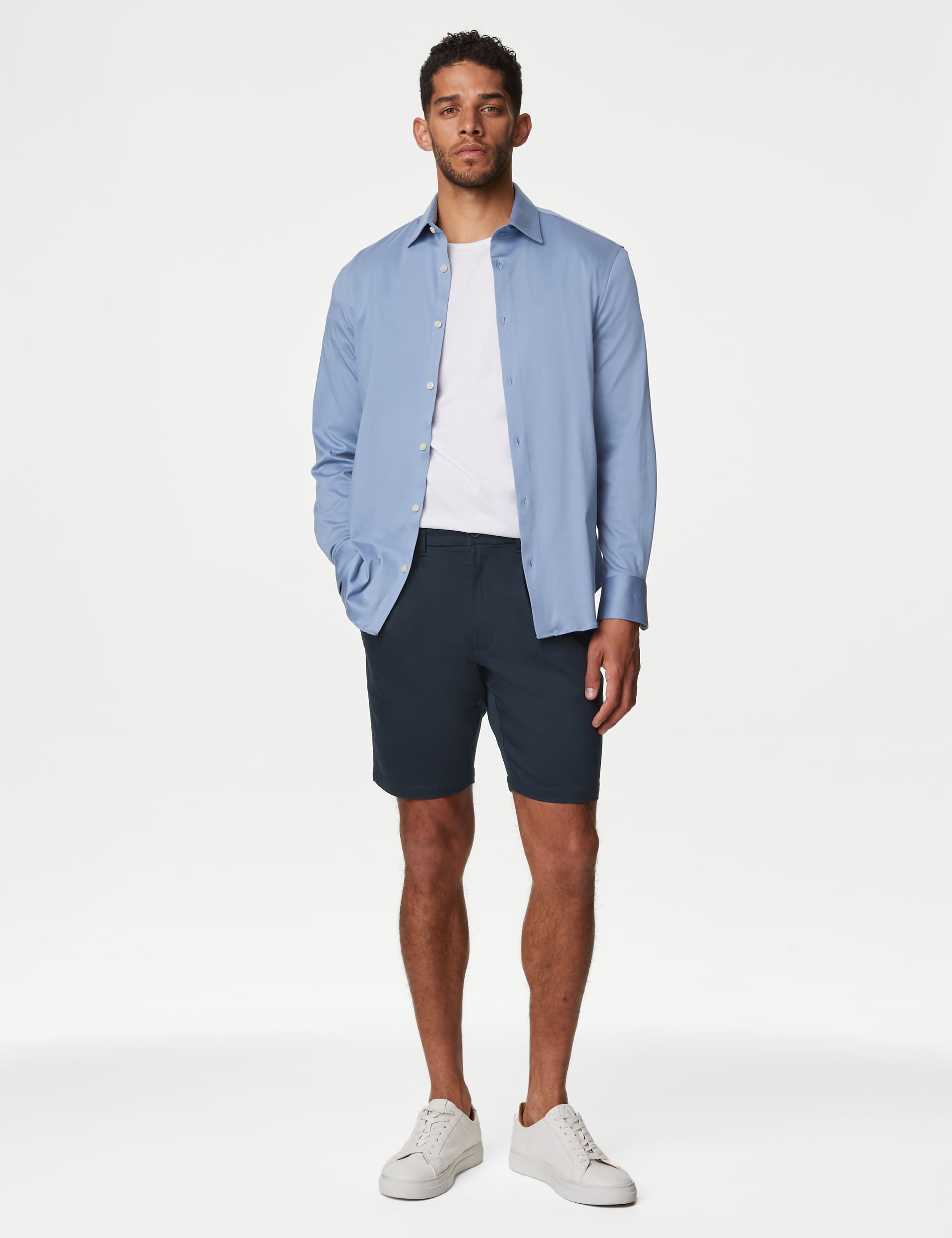 Autograph Men's Twin Pleat Stretch Chino Shorts