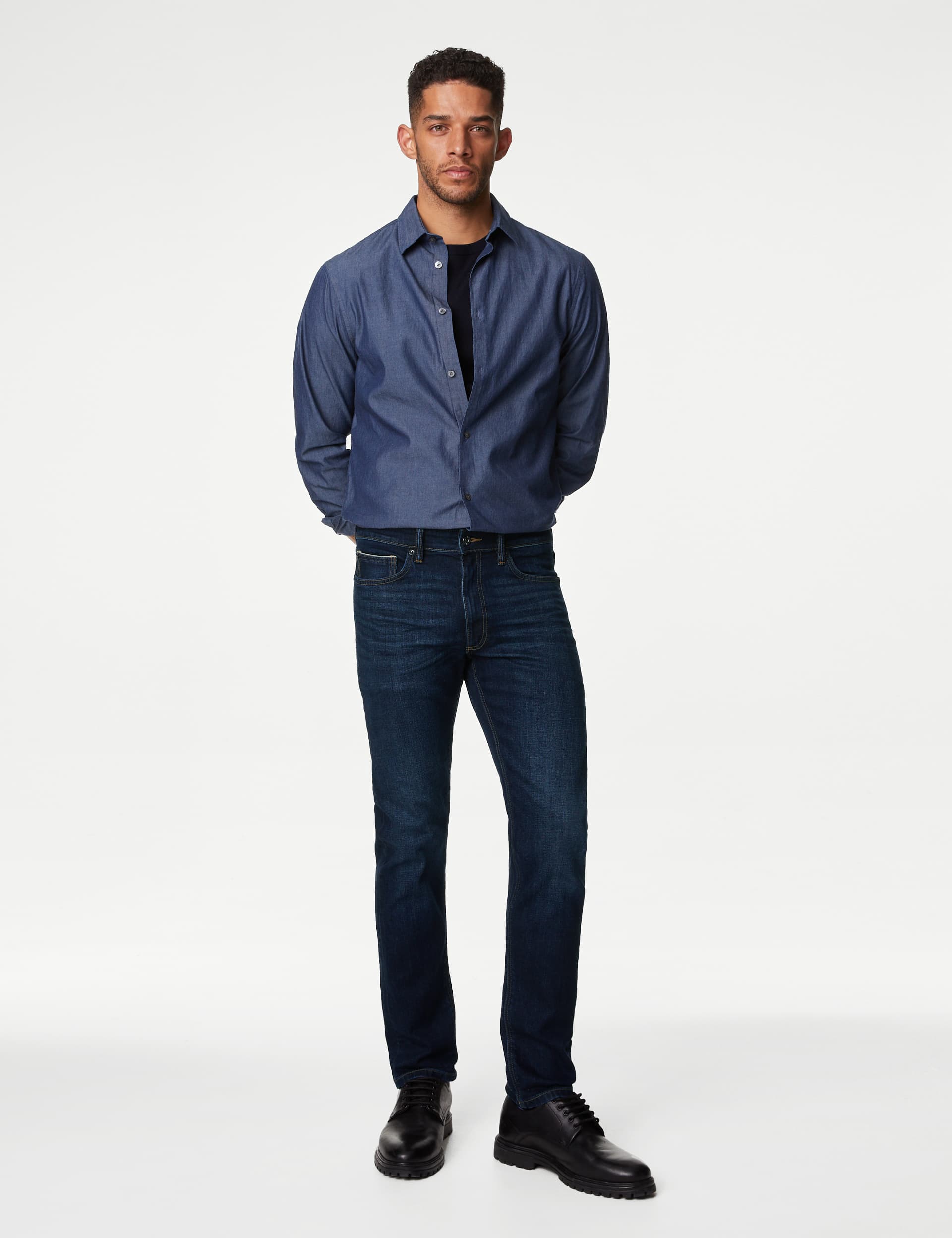 Autograph Men's Slim Fit Japanese Selvedge Stretch Jeans