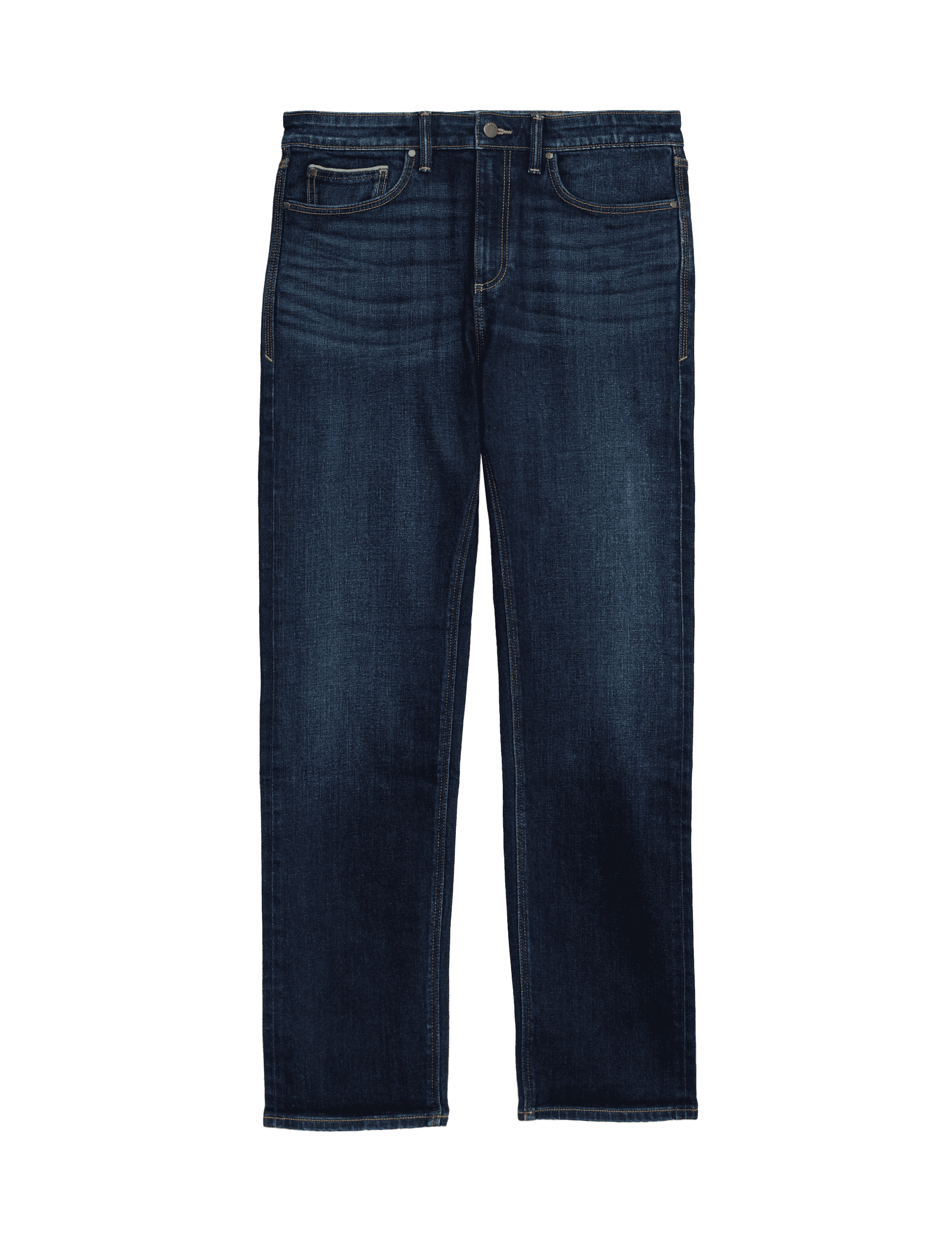 Autograph Men's Straight Fit Japanese Selvedge Jeans - 38/29 - Indigo, Black,Indigo,Med Blue Denim