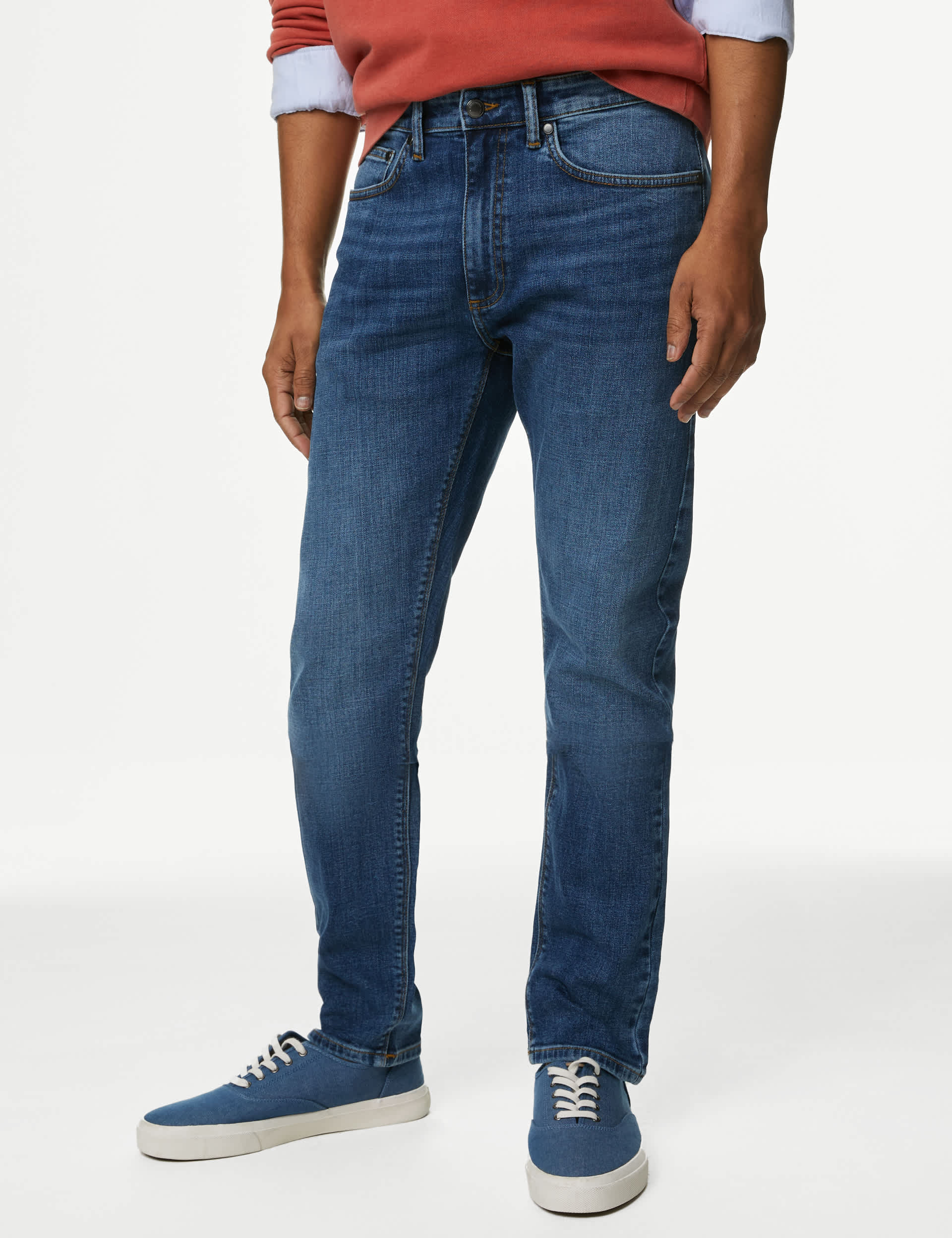 M&S Men's Slim Fit 5 Pocket Stretch Jeans