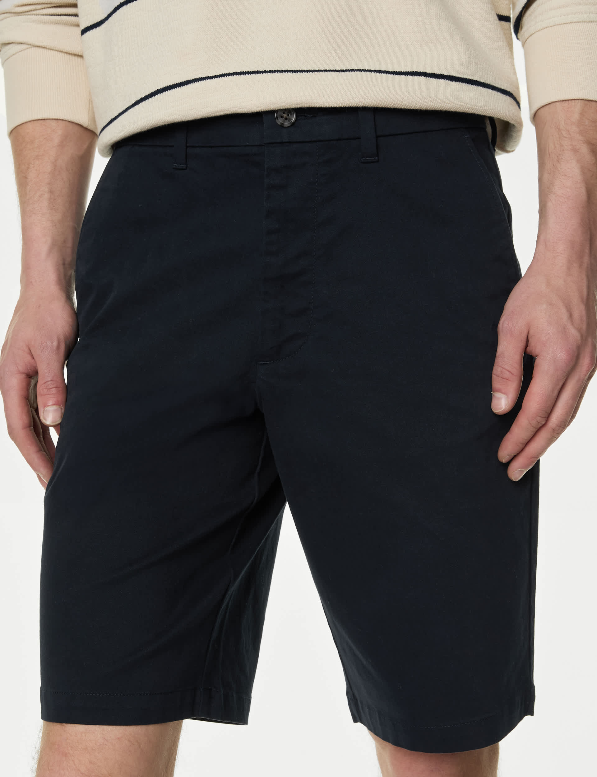 M&S Men's Loose Fit Stretch Chino Shorts
