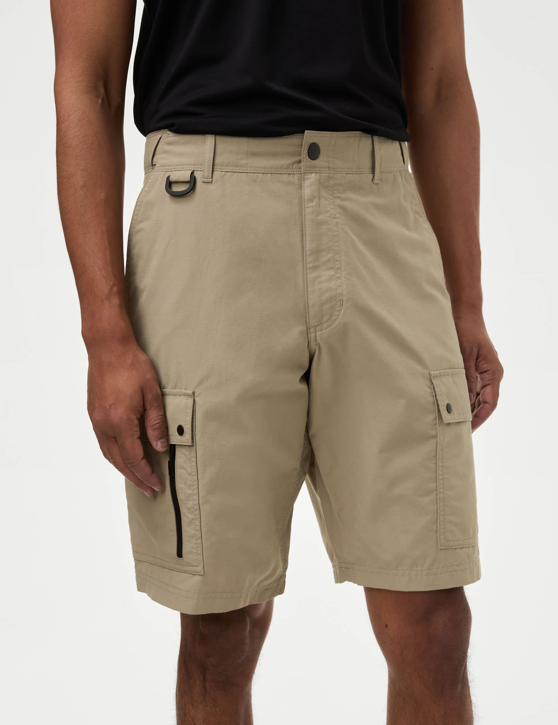 M&S Men's Ripstop Textured Trekking Shorts with Stormwear 