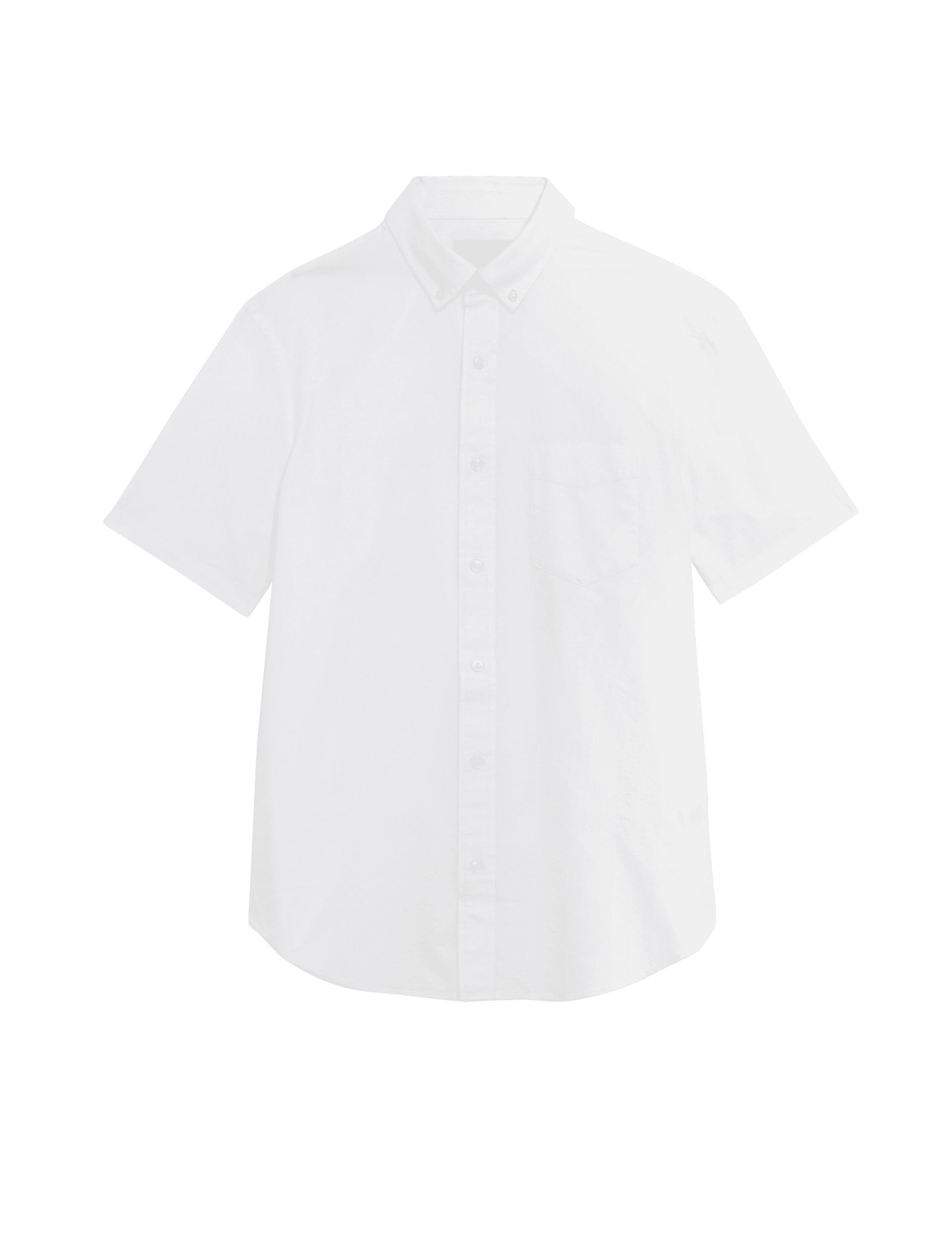 M&S Collection Men's The Ultimate Pure Cotton Oxford Shirt - LREG - White, Chambray,Black,White,Khak