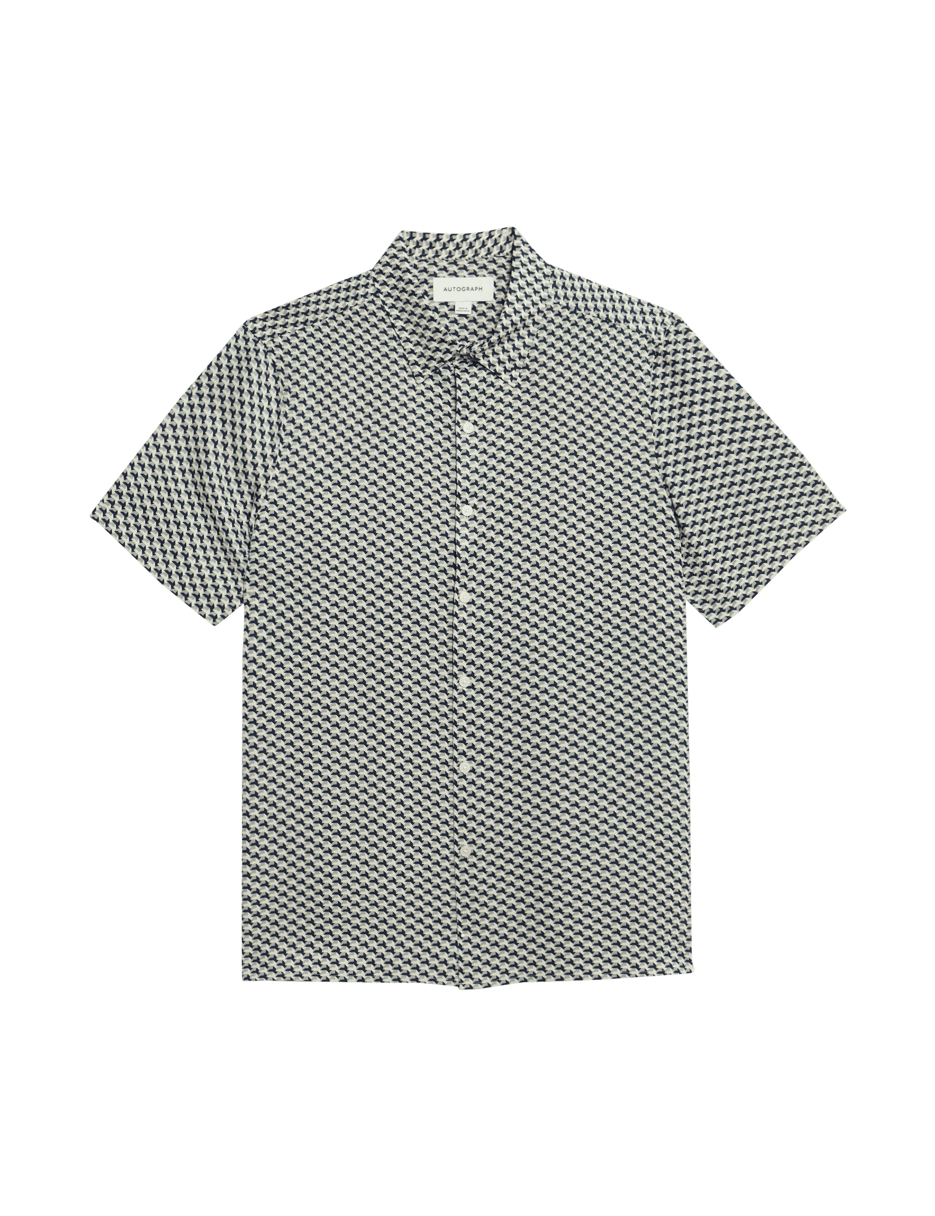 Autograph Men's Geometric Print Shirt - MREG - Grey Mix, Grey Mix