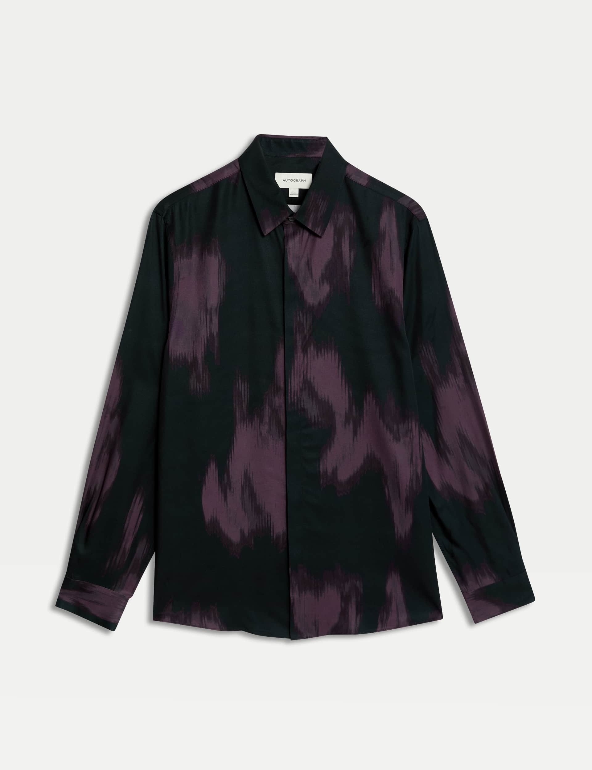 Autograph Men's Print Shirt - MREG - Raisin, Black Mix,Raisin