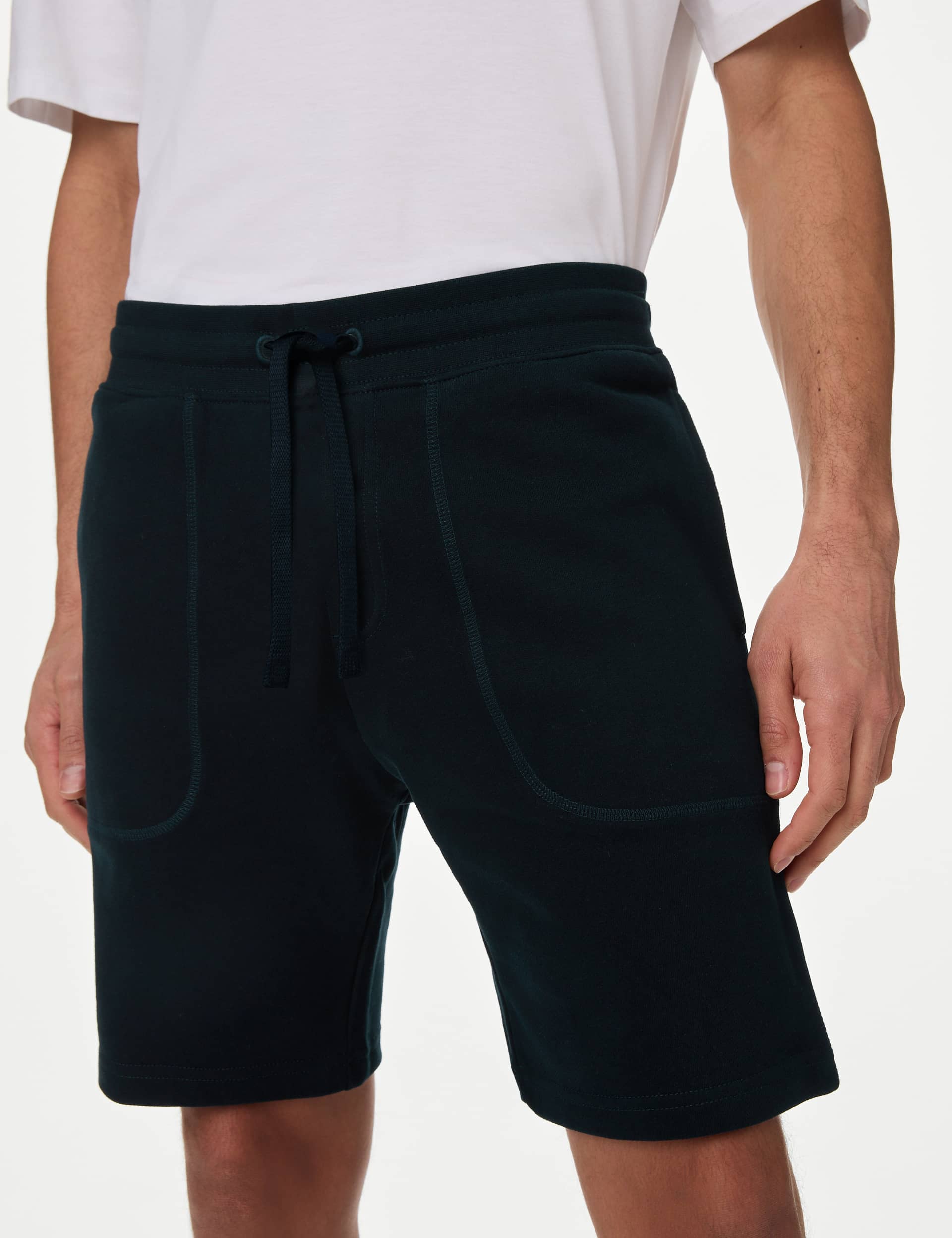 M&S Men's Pure Cotton Drawstring Jersey Shorts