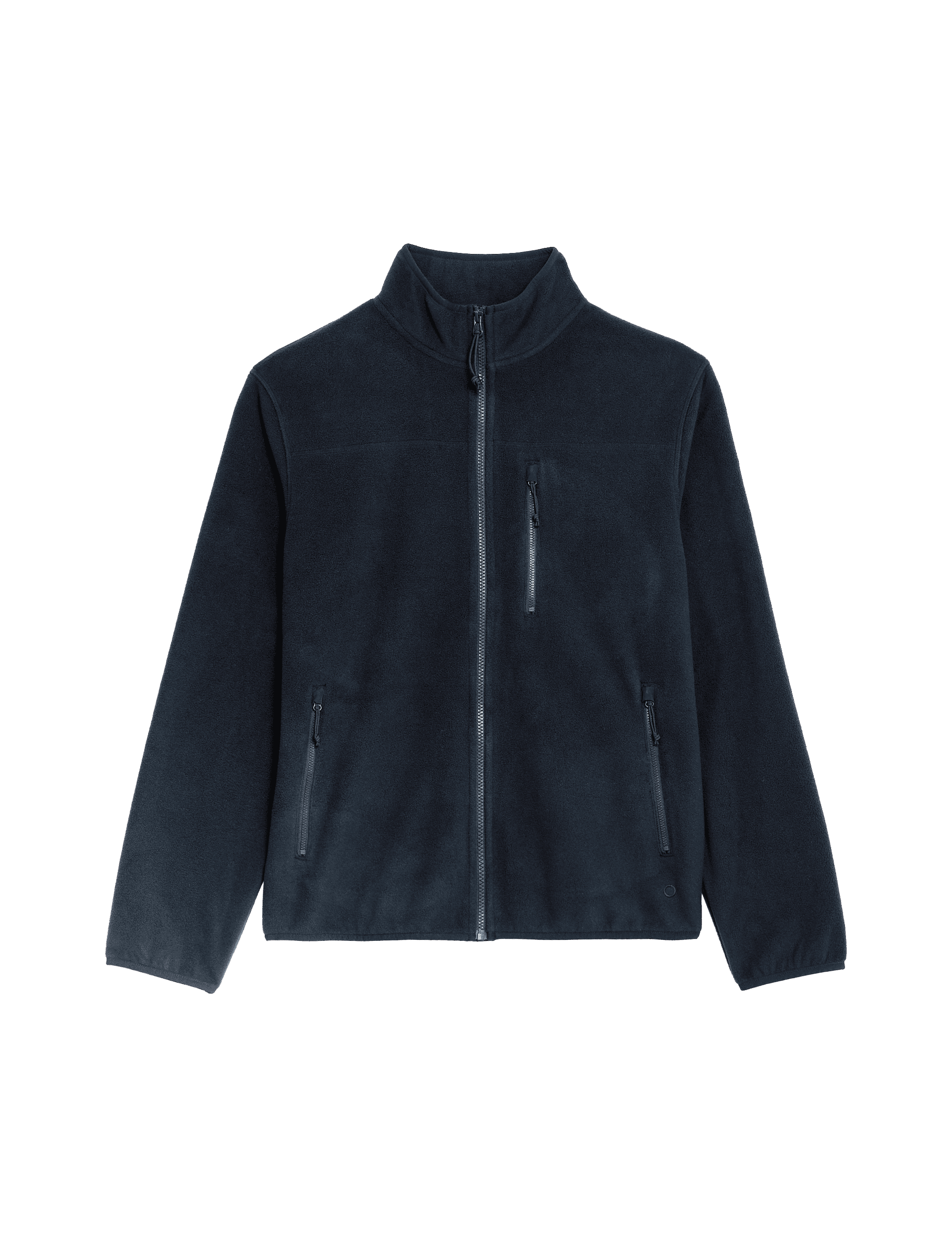 Goodmove Men's Zip Up Funnel Neck Micro Fleece - XLLNG - Navy, Navy,Moss Green