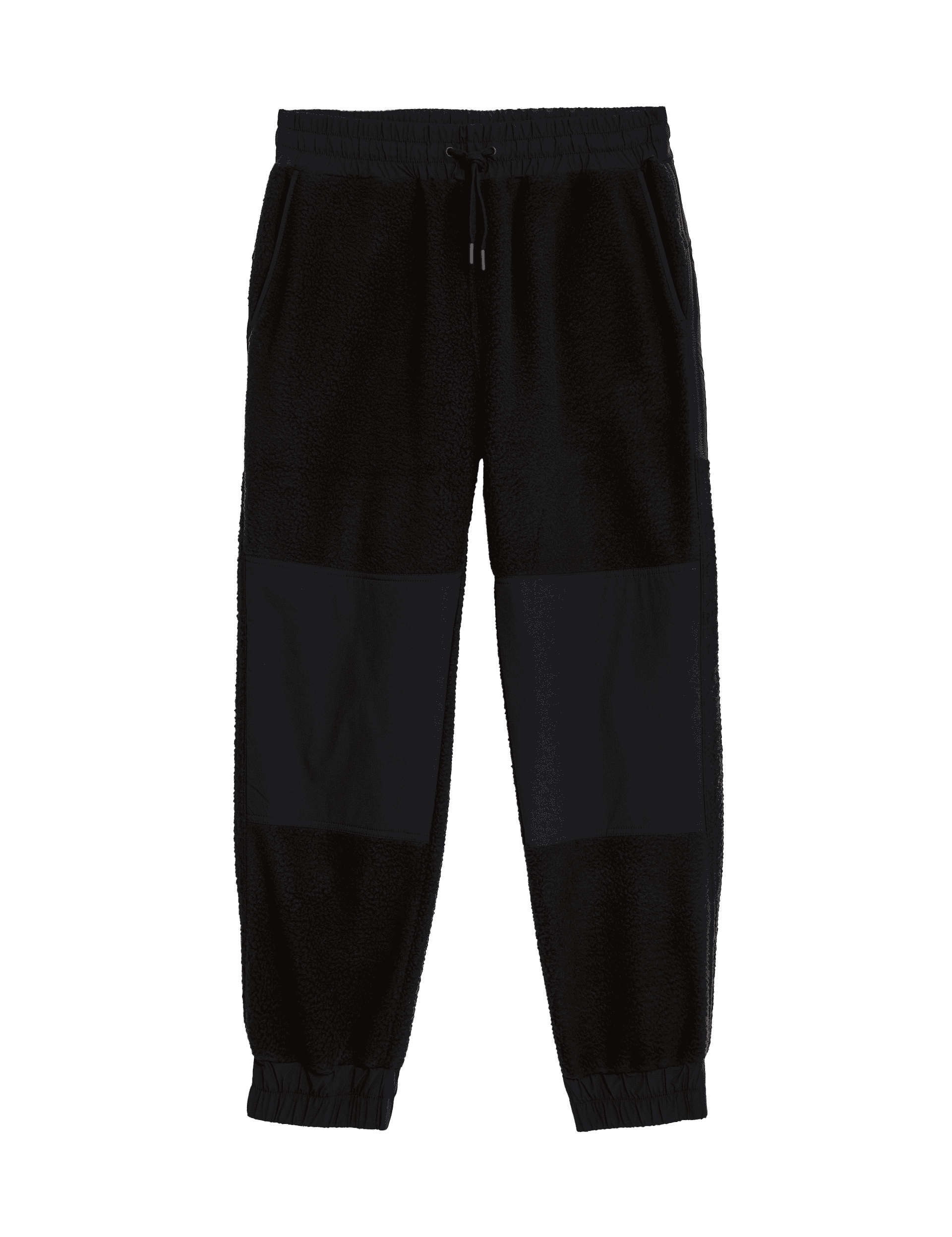 Goodmove Men's Polar Fleece Joggers - LREG - Black, Black