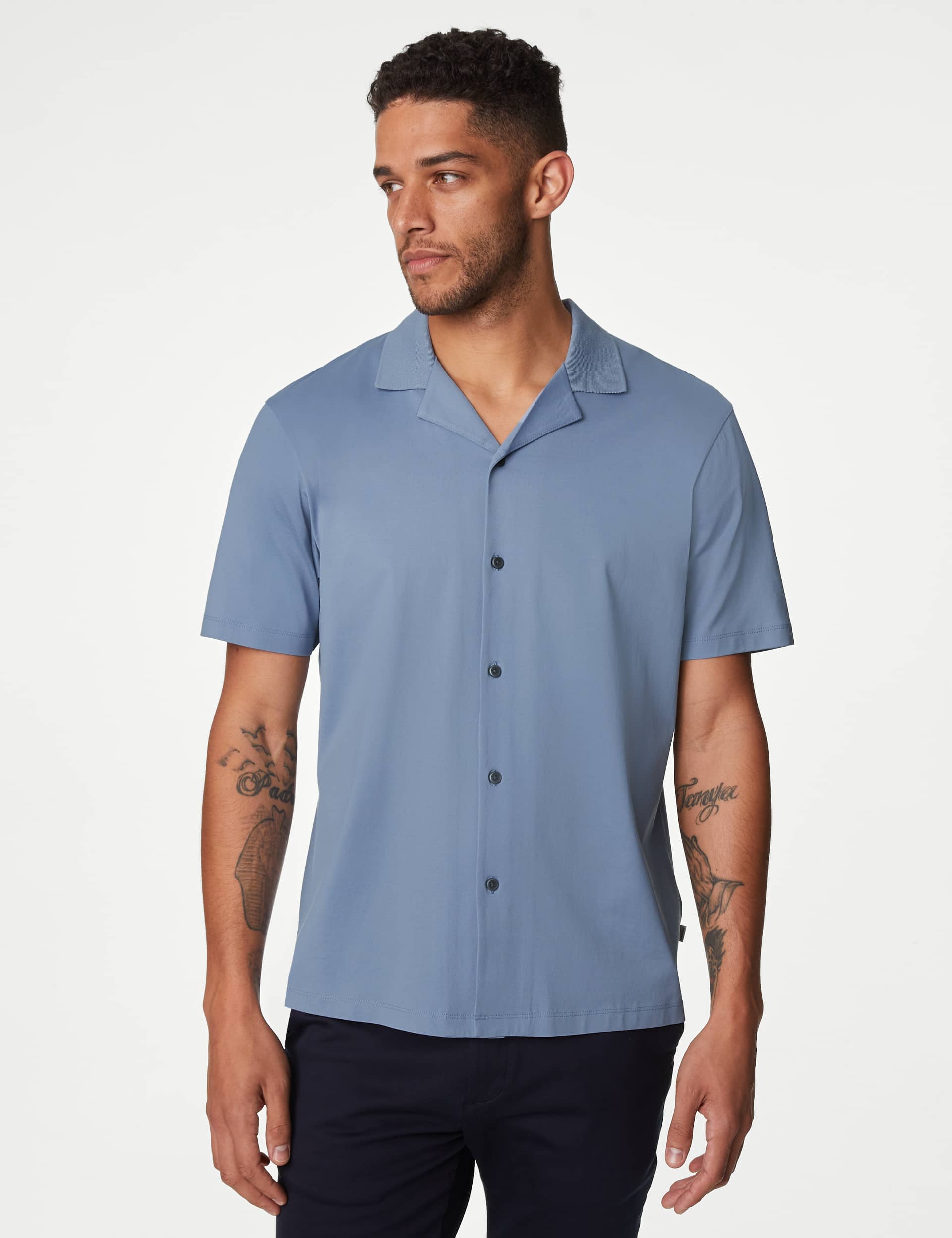Autograph Men's Pure Cotton Revere Polo Shirt