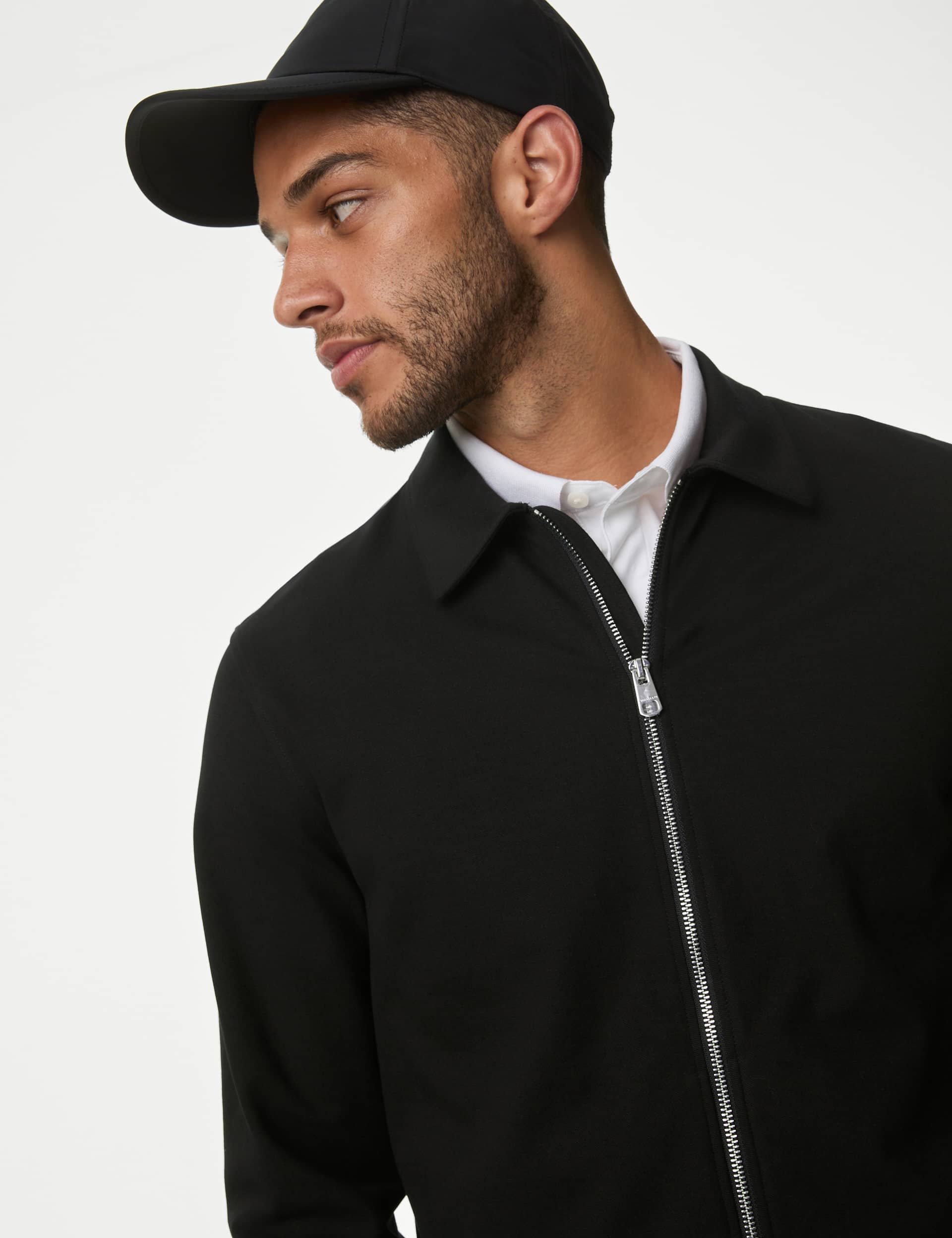 Autograph Men's Cotton Rich Overshirt - XXLLNG - Black, Black