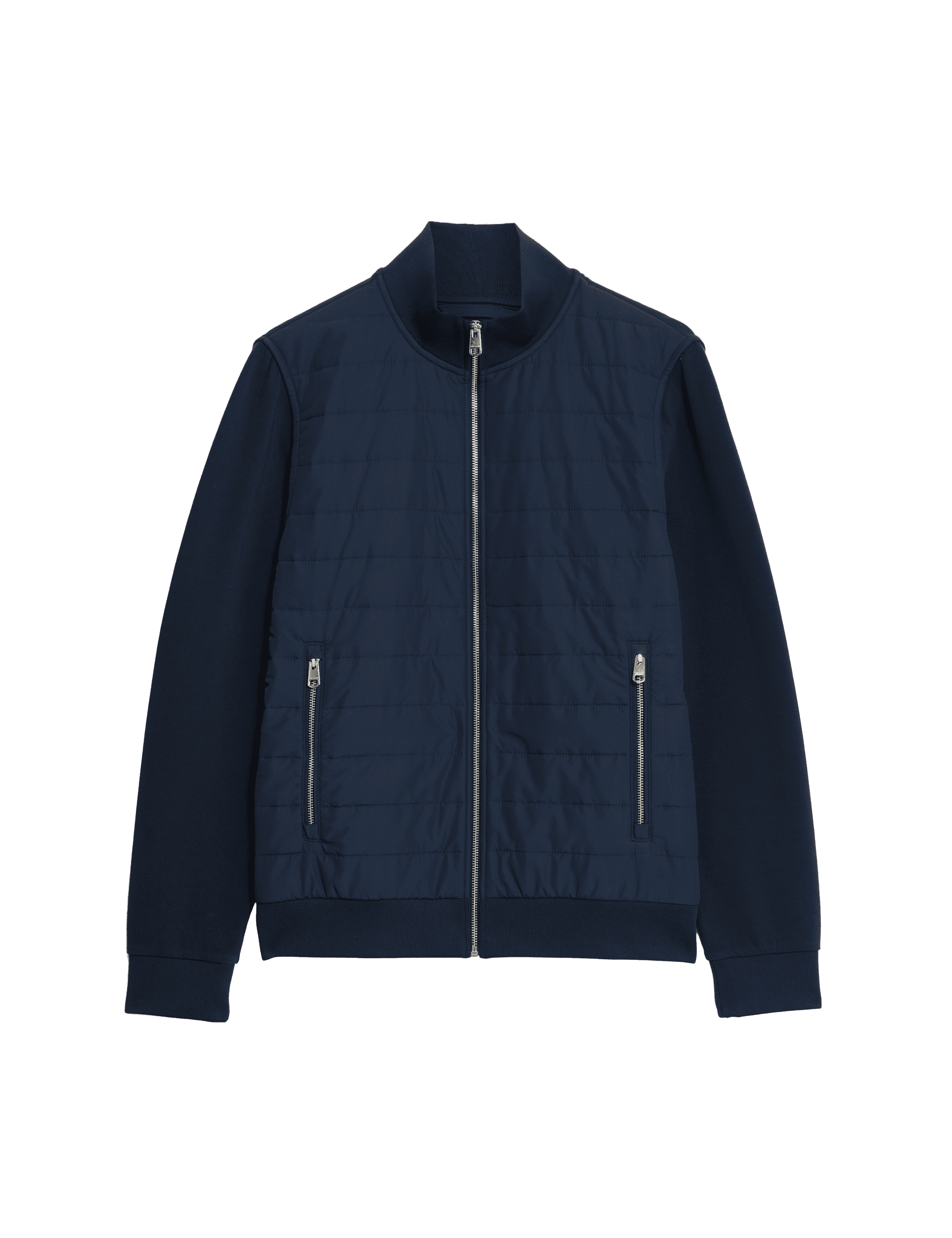 Autograph Men's Cotton Rich Zip Up Quilted Jacket - SREG - Dark Navy, Dark Navy,Black,Dark Pewter,Da