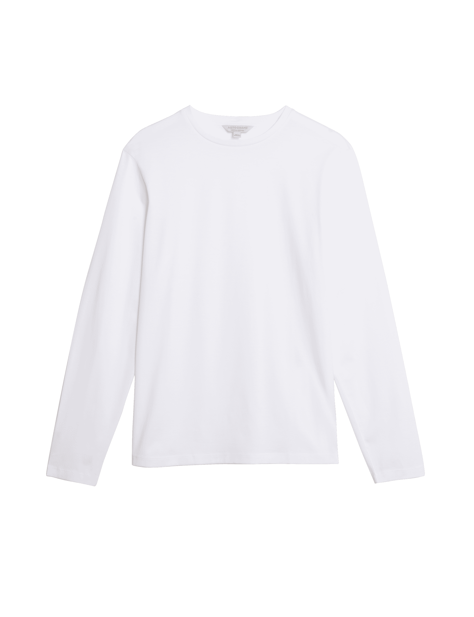 Autograph Men's Pure Supima Cotton Long Sleeve T-Shirt - LREG - White, Dark Navy,White,Black,Dove,D