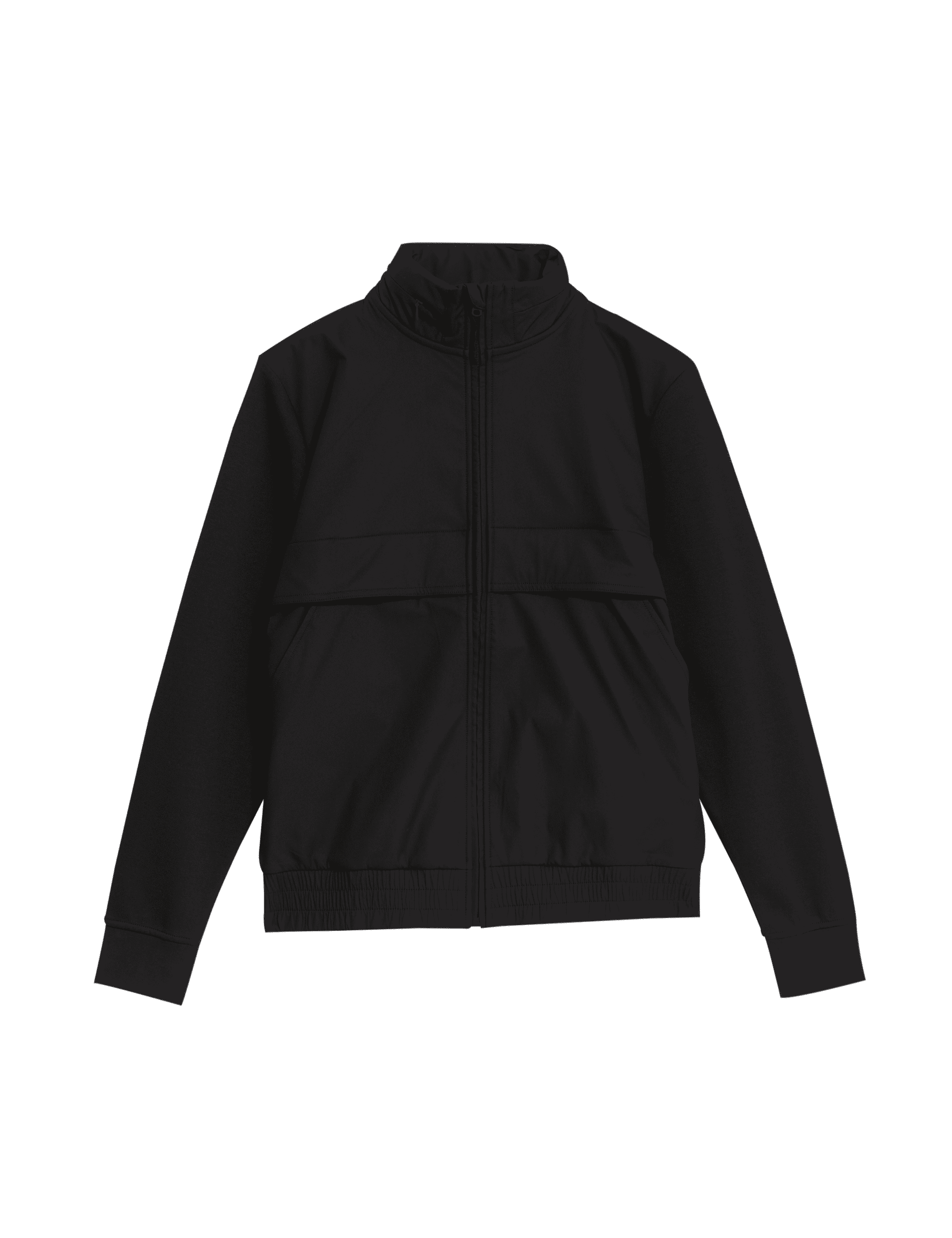 Autograph Men's Packaway Hood Zip Up Jacket with Stormwear - LREG - Black, Black,Silver Grey