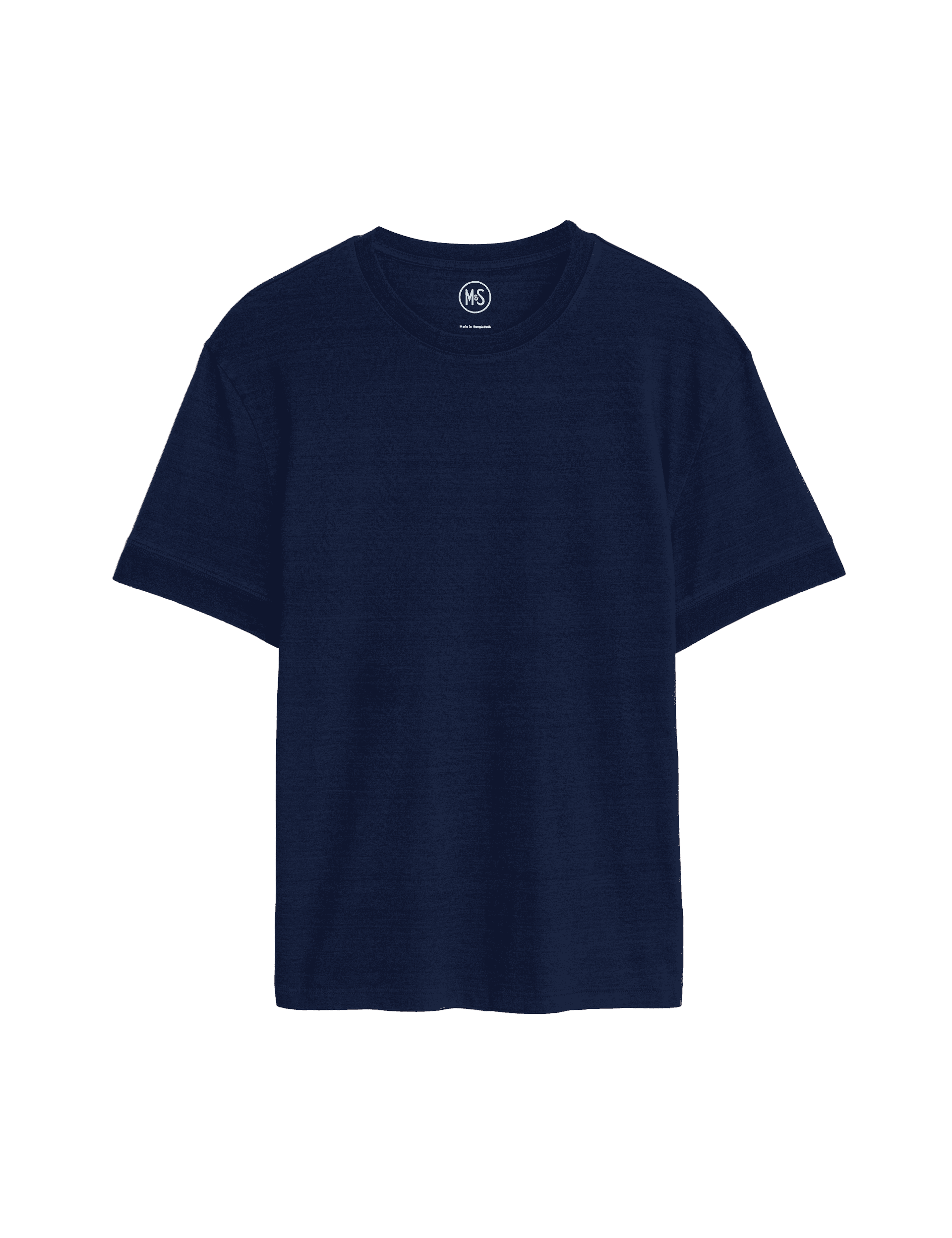 M&S Originals Men's Pure Cotton Crew Neck T-Shirt - MREG - Dark Indigo, Dark Indigo