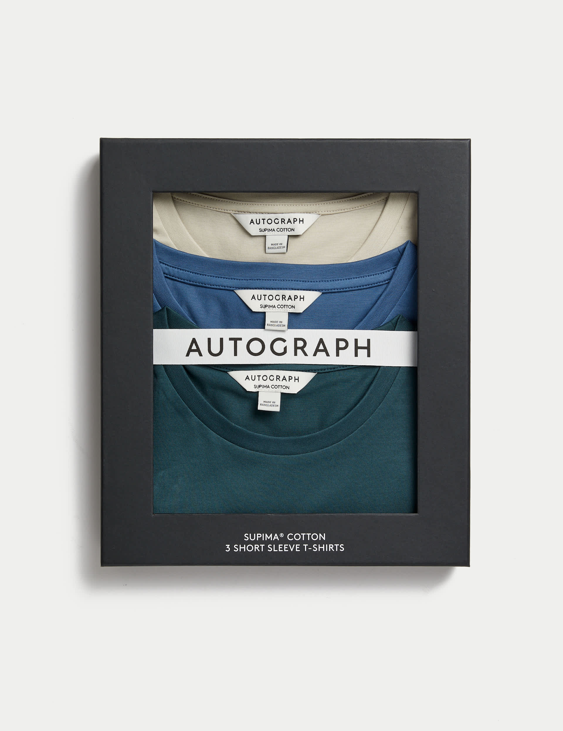 Autograph Men's 3pk Pure Supima  Cotton T-Shirts