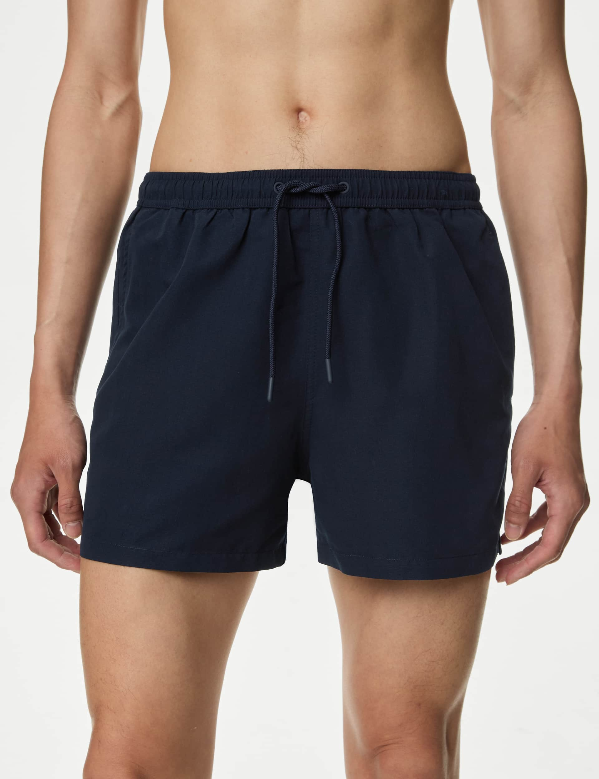 M&S Men's Quick Dry Shorter Length Swim Shorts - LSHT - Dark Navy, Dark Navy