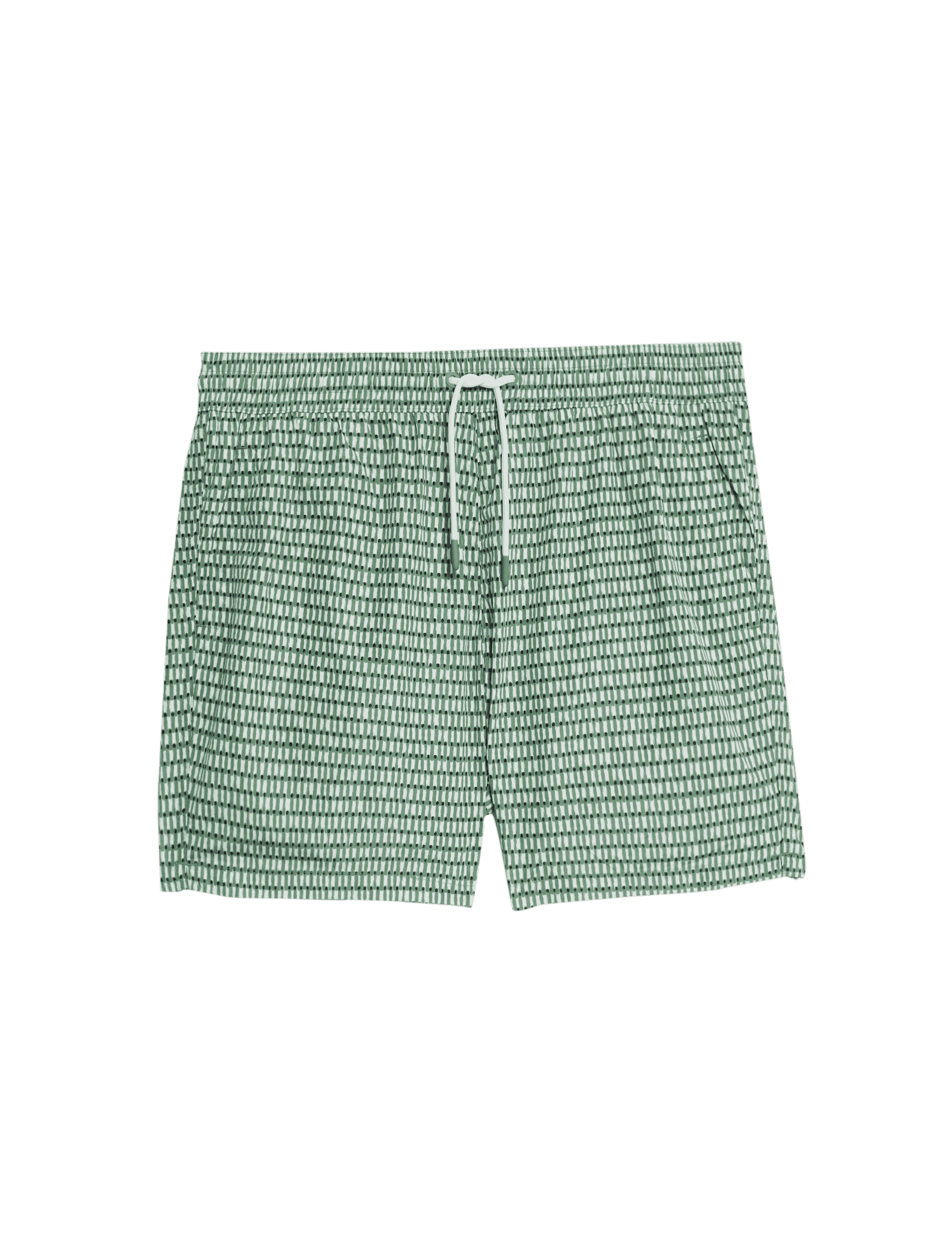 M&S Collection Men's Quick Dry Geometric Print Swim Short - MMID - Green, Green