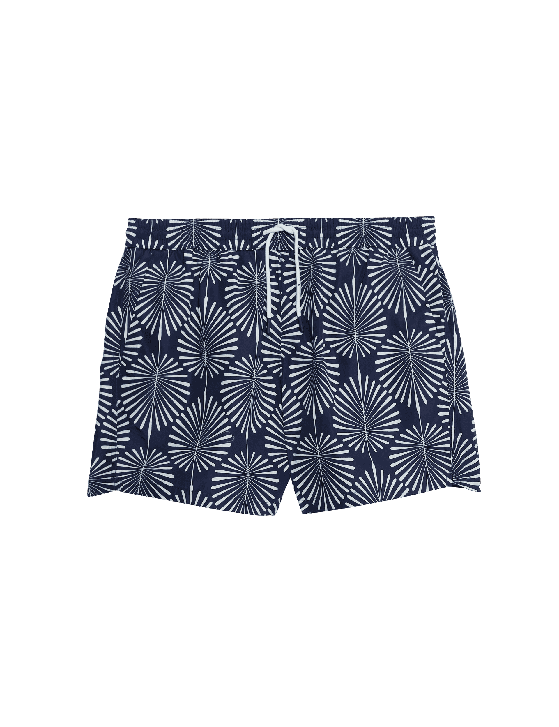 M&S Collection Men's Quick Dry Woodblock Print Swim Shorts - MMID - Dark Navy, Dark Navy