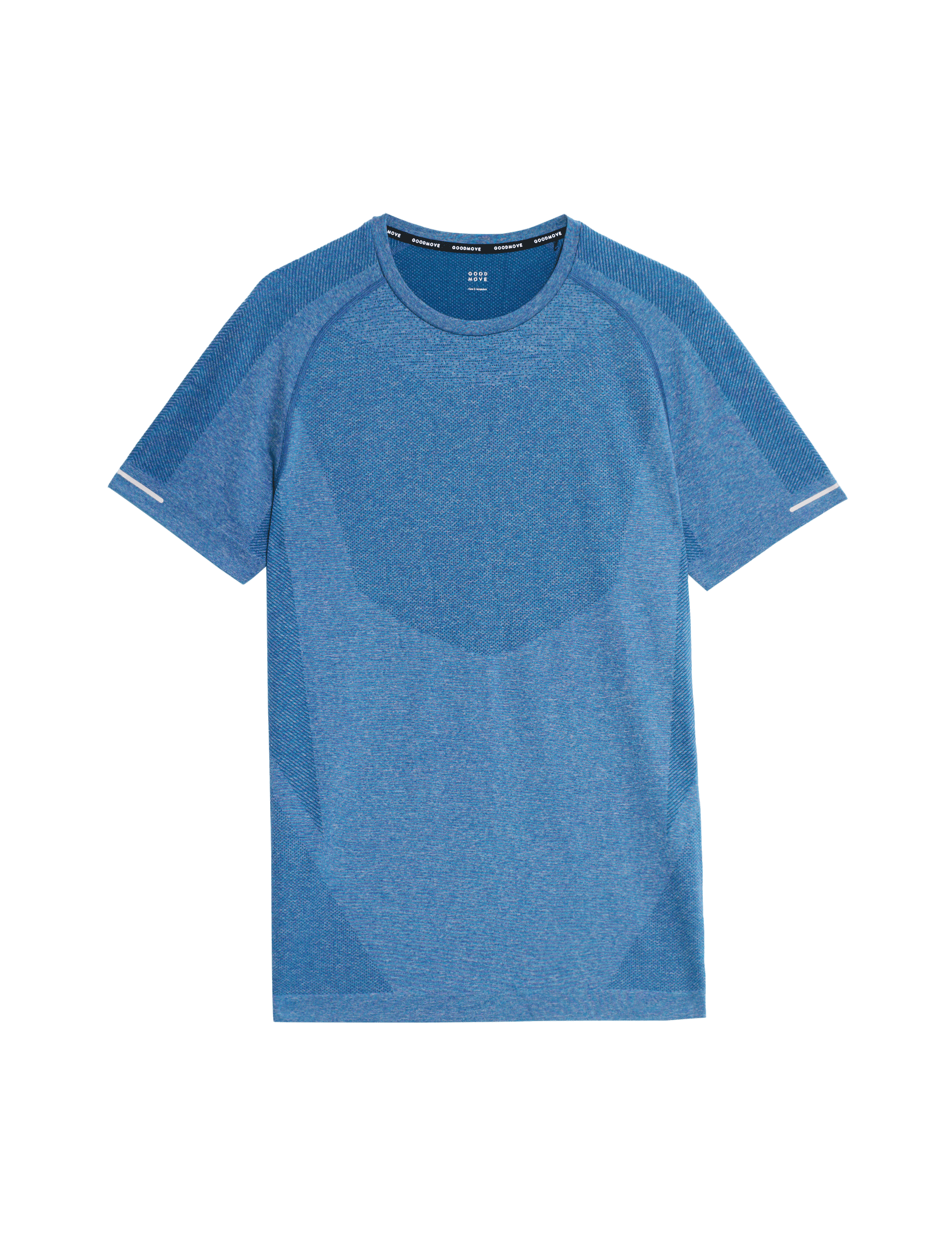 Goodmove Men's Seam Free T-Shirt - LREG - Bright Blue, Bright Blue,Black,Pine Green