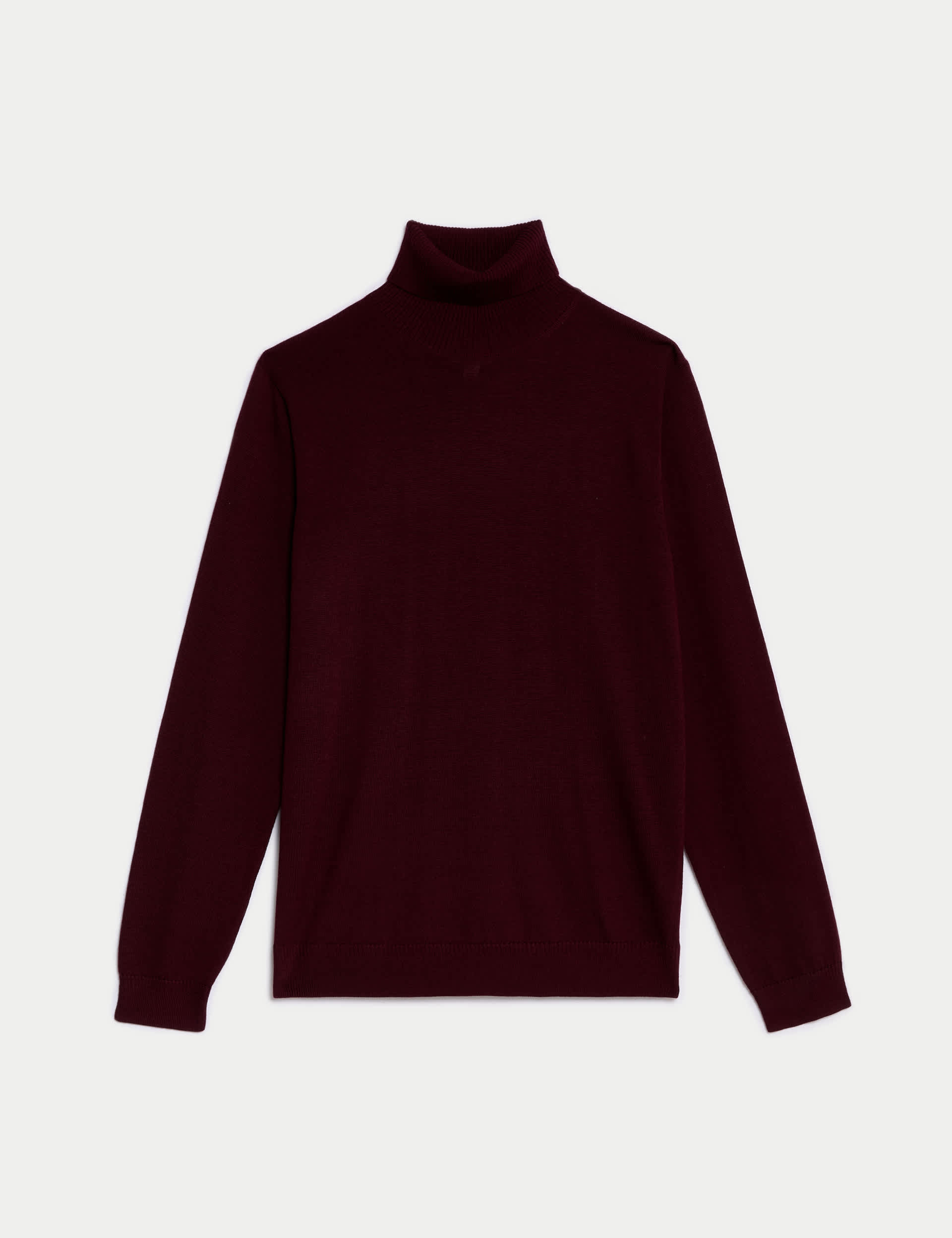 Jaeger Men's Merino wool Rich High Neck Jumper with Silk