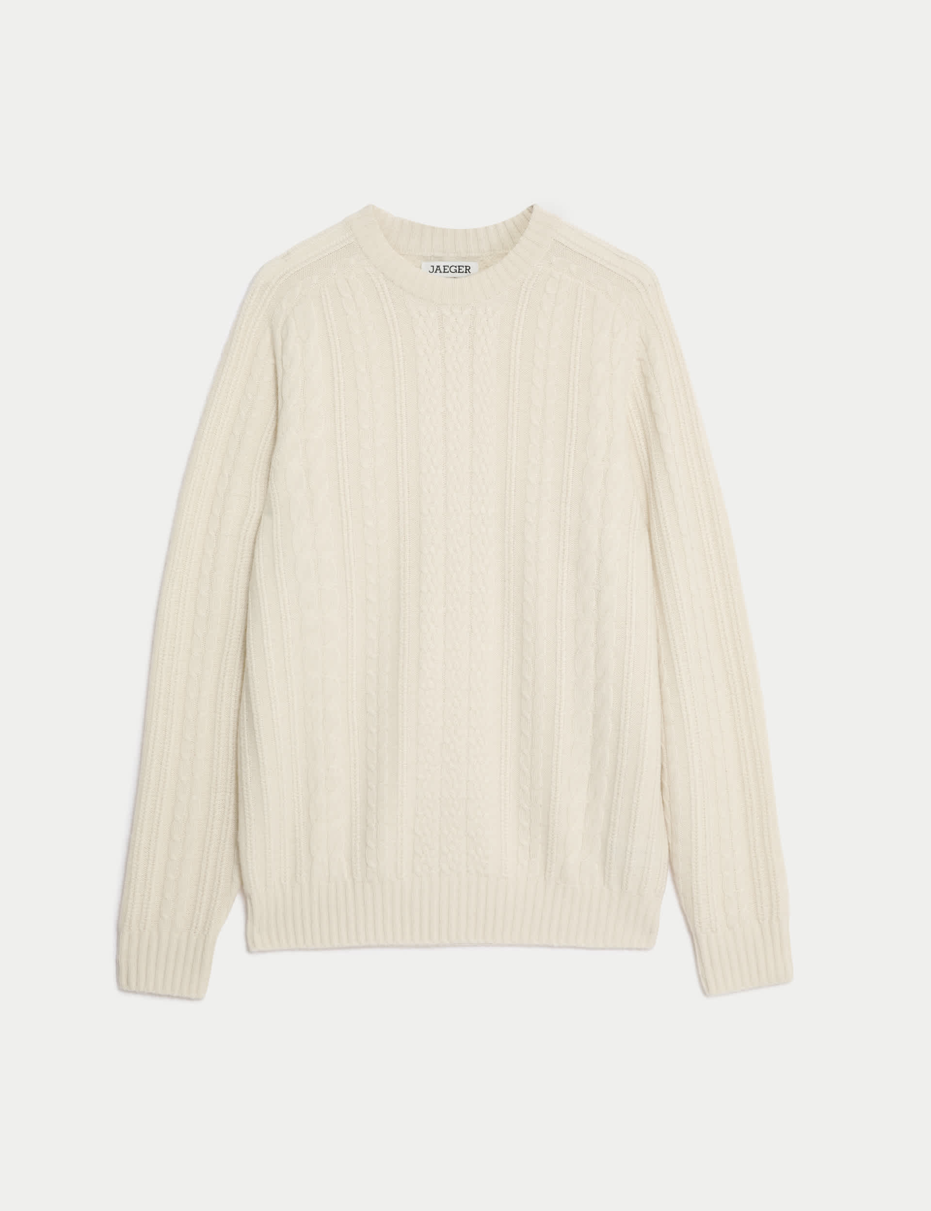 Jaeger Men's Cashmere Cable Crew Neck Jumper