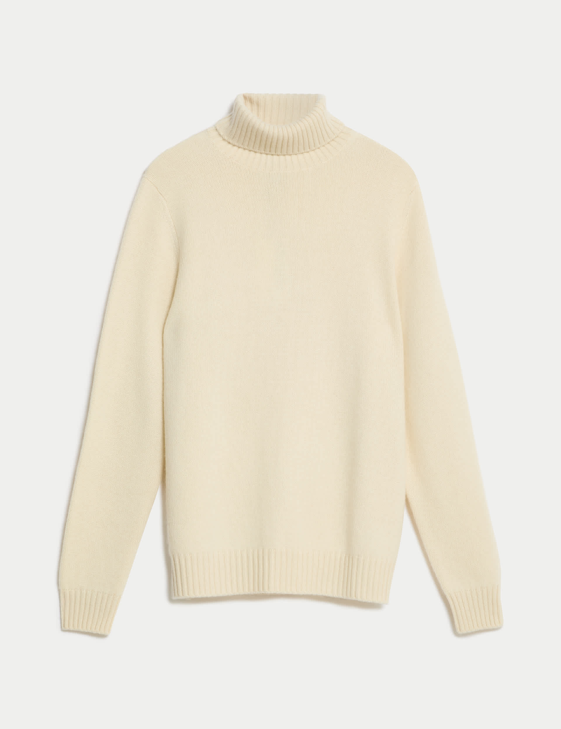 Jaeger Men's Pure Undyed Cashmere Roll Neck Jumper