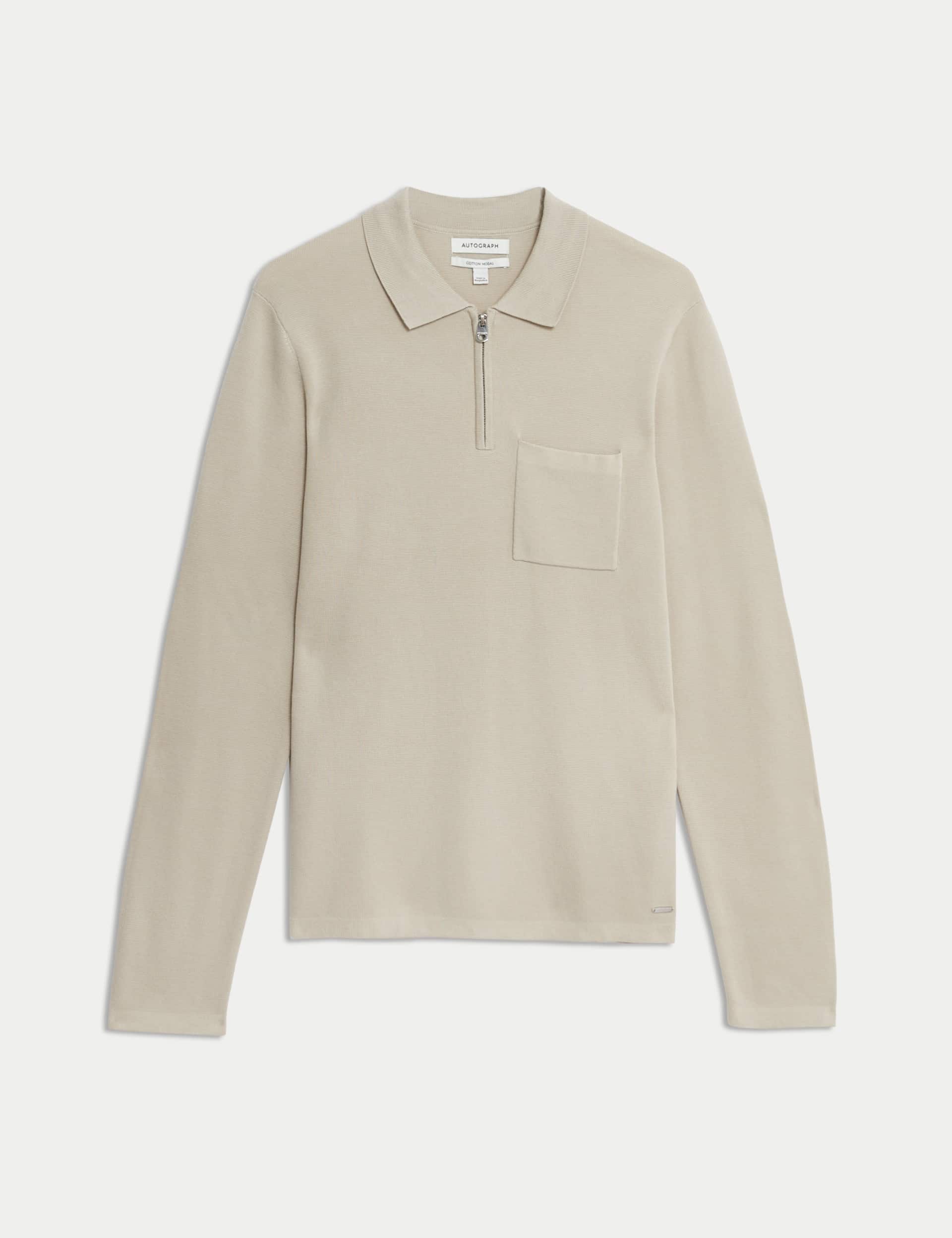 Autograph Men's Cotton Rich Knitted Polo Shirt