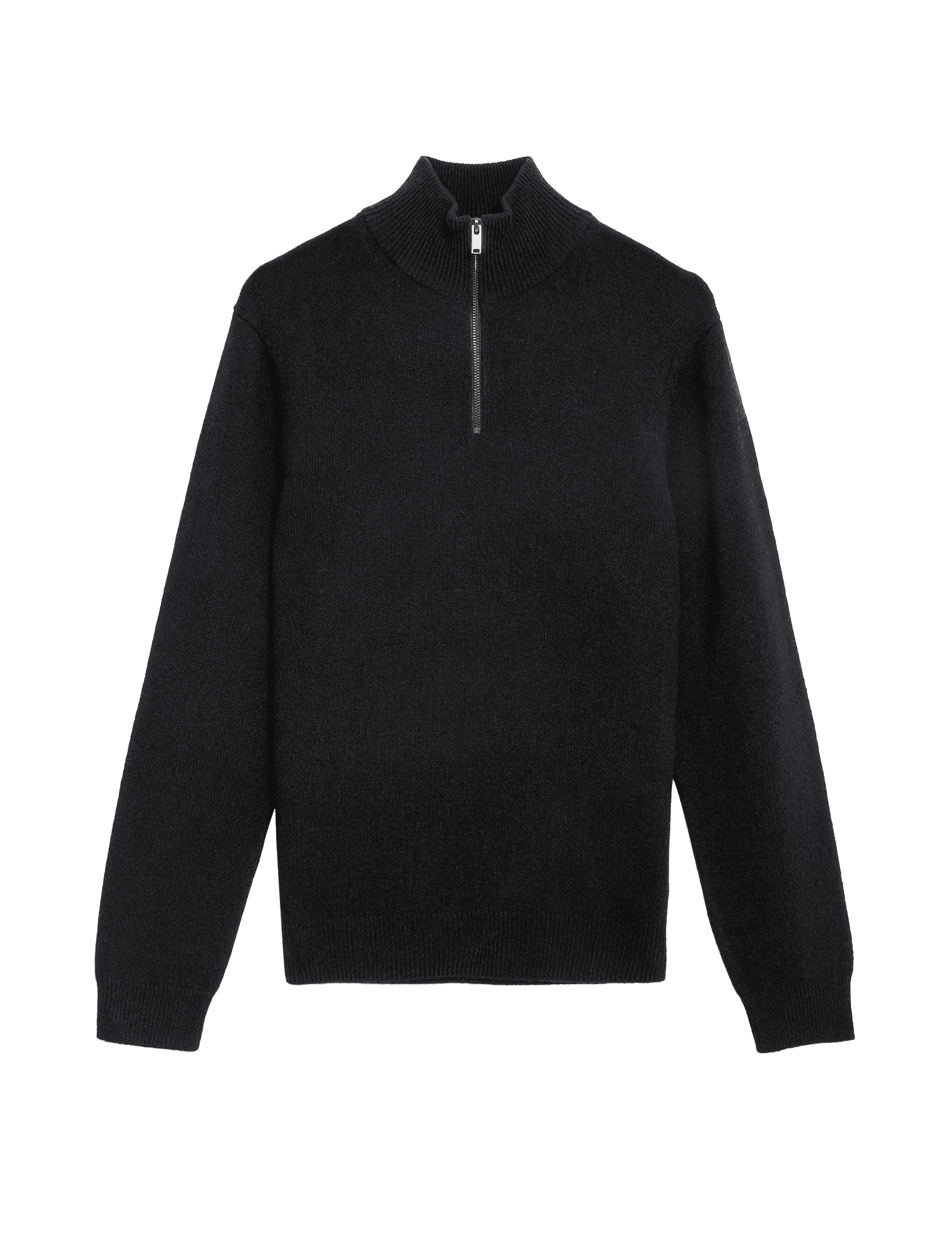 M&S Collection Men's Extra Fine Lambswool Rich Jumper - LREG - Dark Navy, Dark Navy,Neutral,Light De