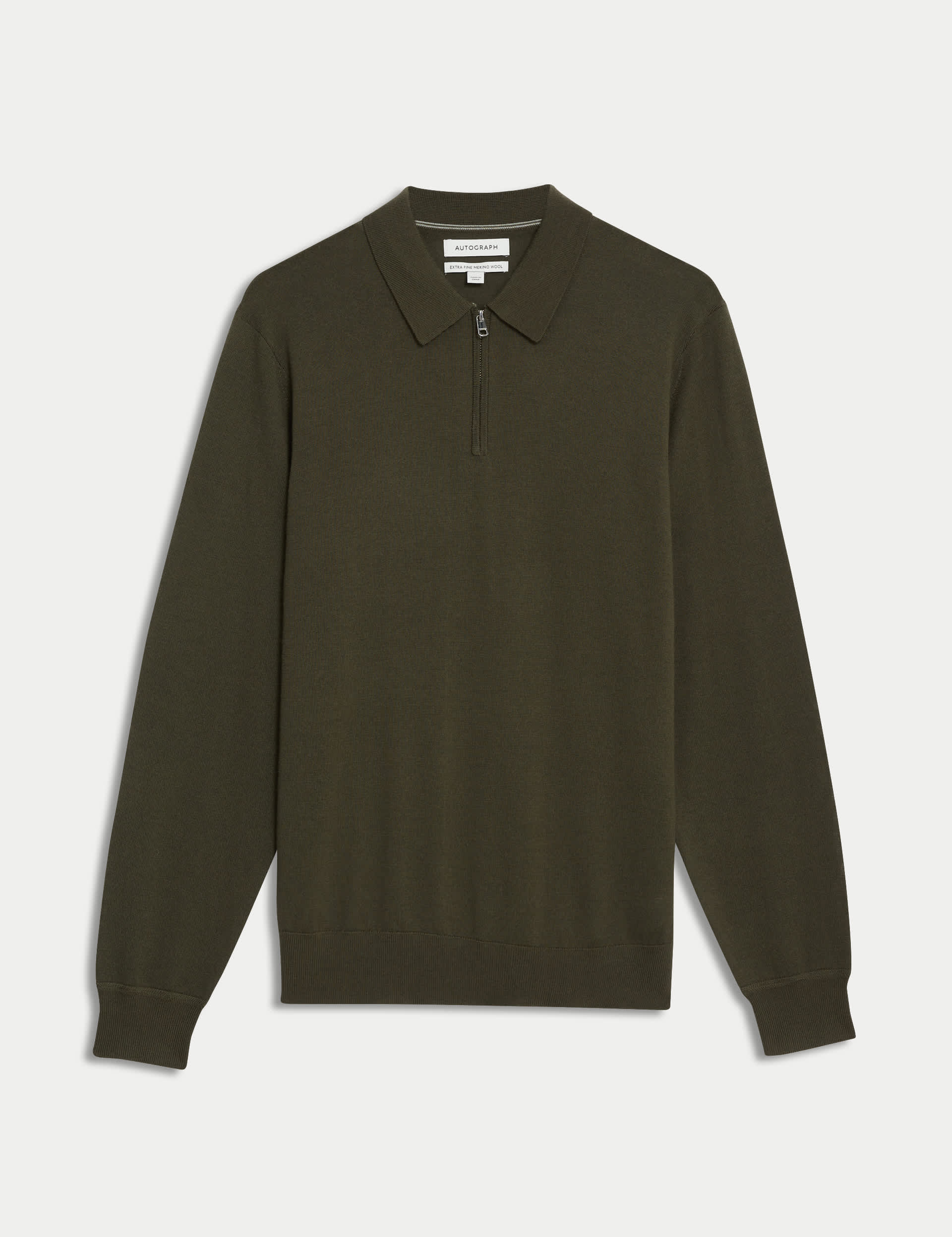 Autograph Men's Pure Extra Fine Merino Wool Knitted Polo